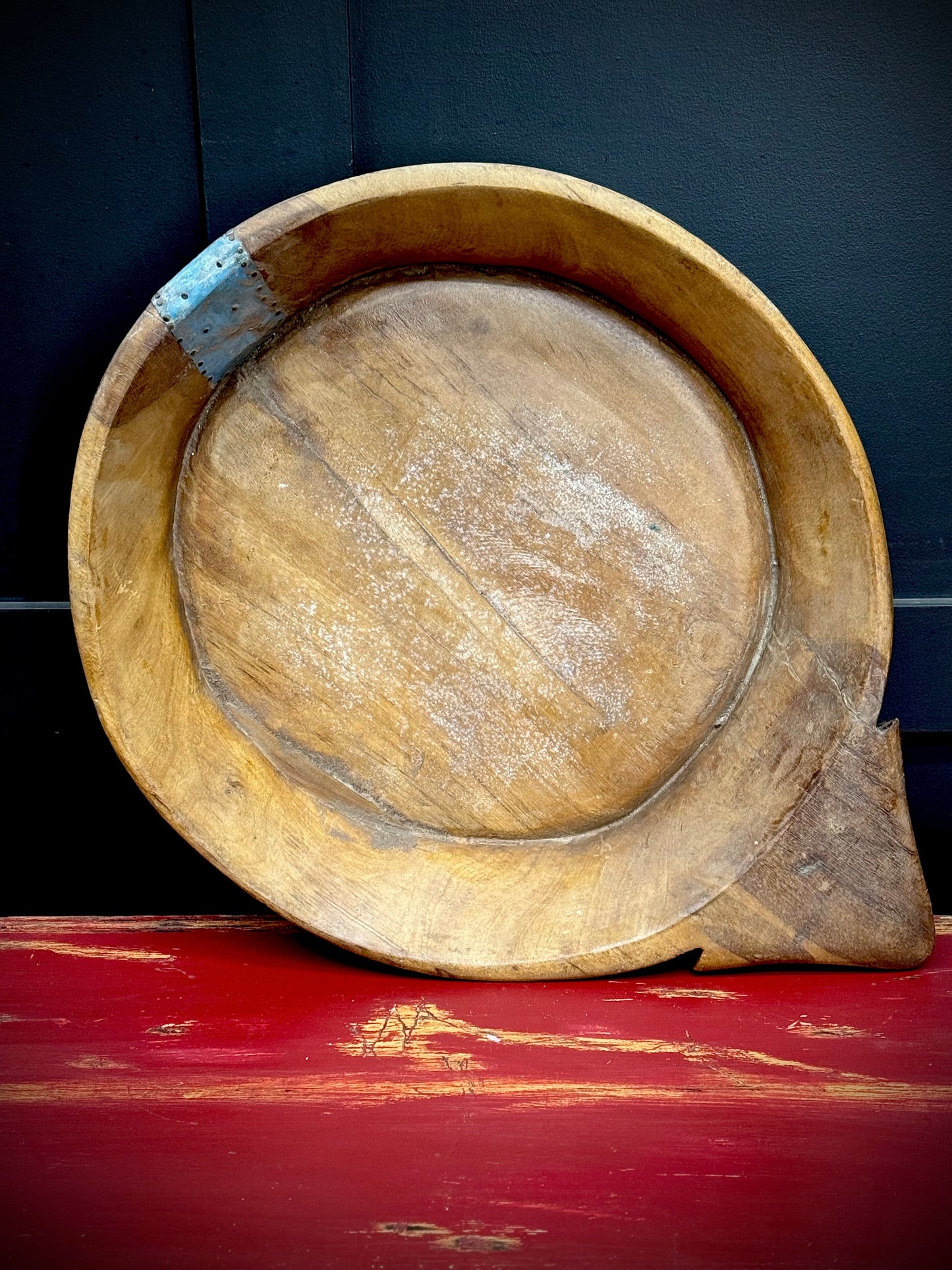 Rustic Wooden Parat Bowl / Fruit Bread Dough Bowl / Centrepiece Antipasti / C