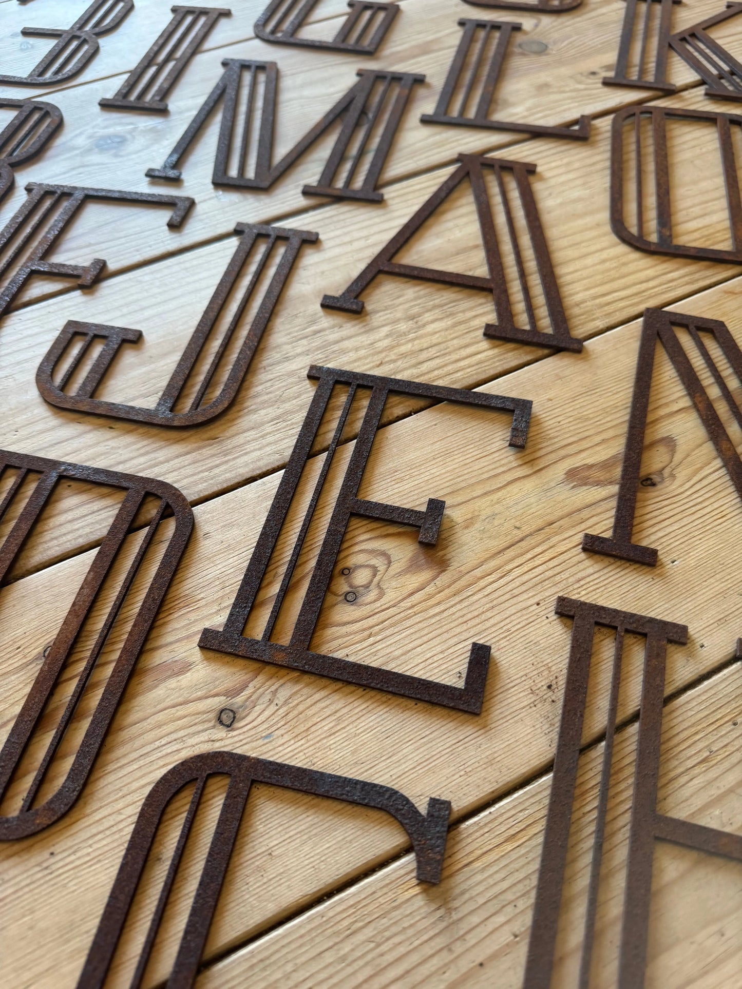 Rustic Art Deco Rusty Metal Alphabet Letters – Home & Garden A-Z 0-9 RUSTIC WAREHOUSE NORFOLK