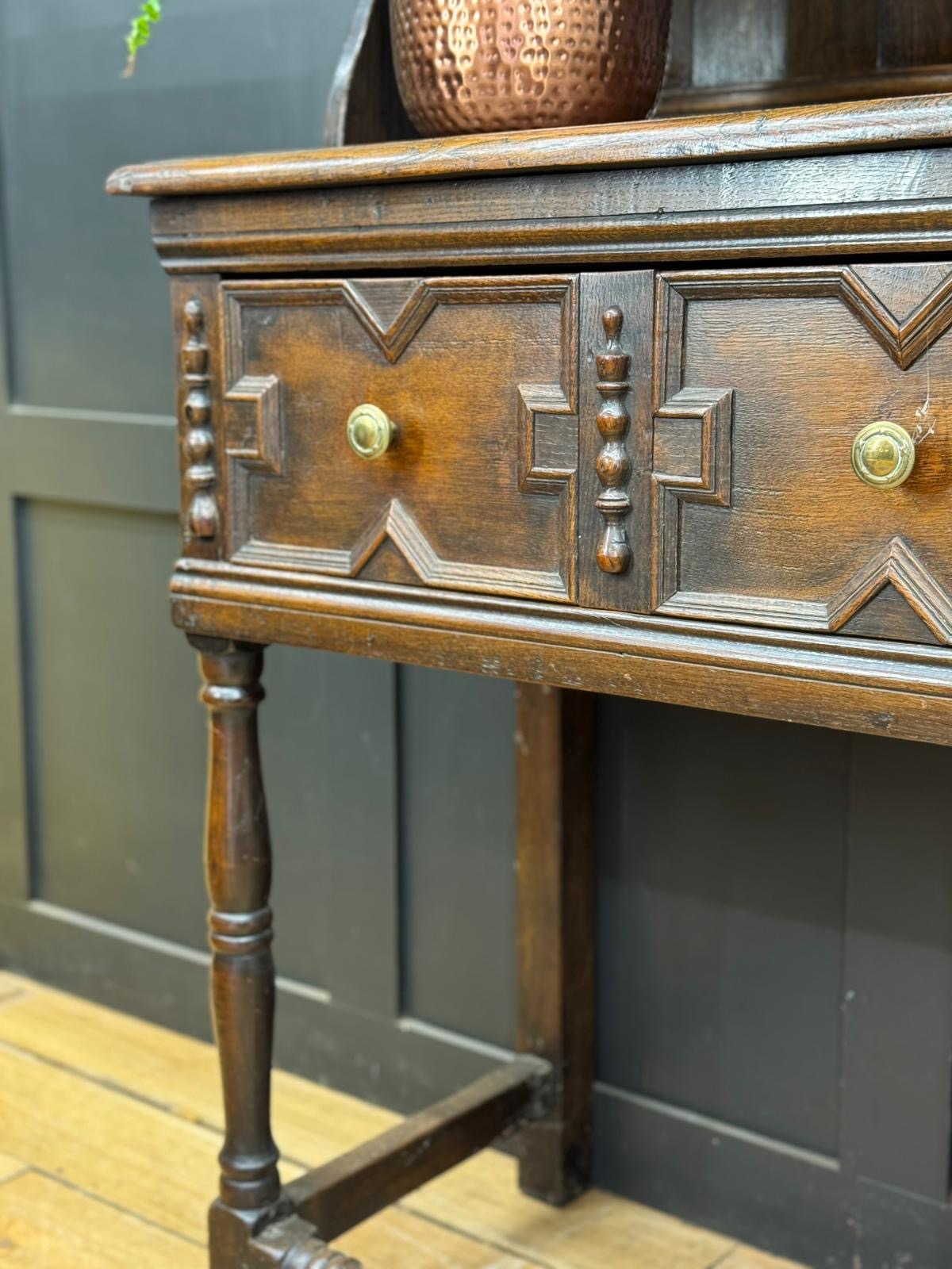 Vintage Oak Welsh Dresser / Large Kitchen Cupboard / Titchmarsh & Goodwin