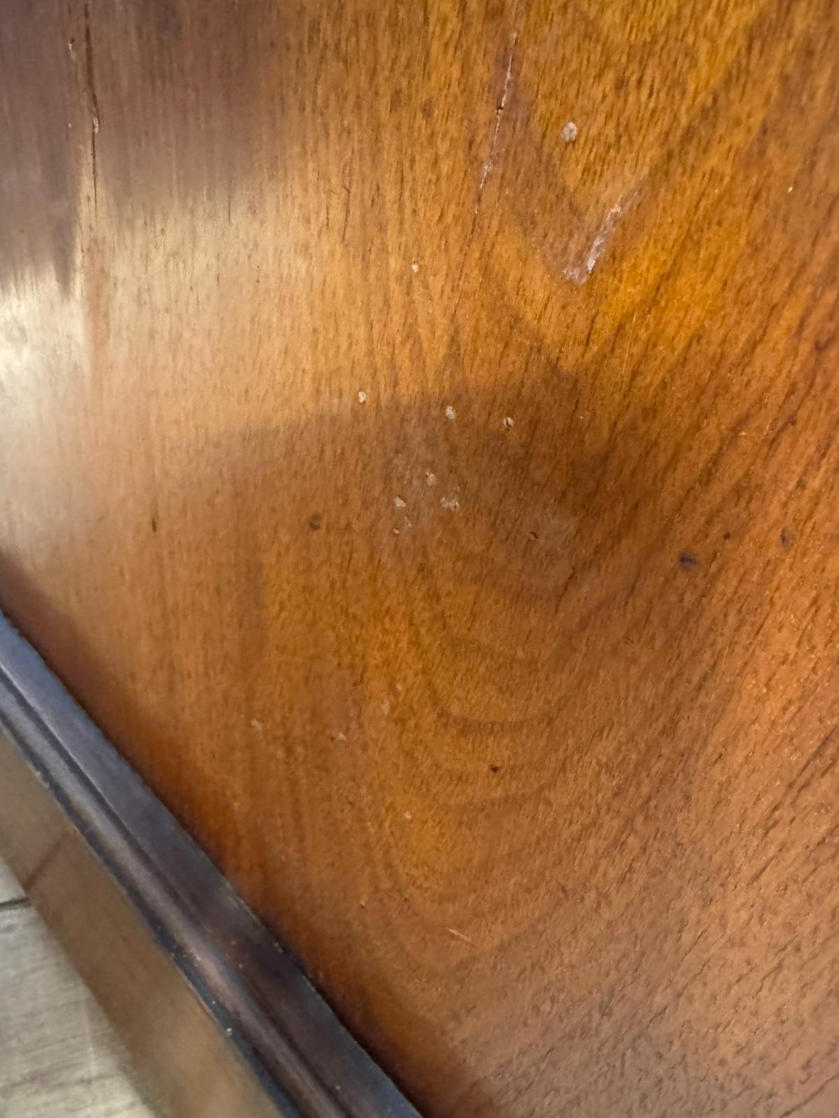 Vintage Walnut Pedestal Desk Leather Top – Antique Style Writing Table 9 Drawers