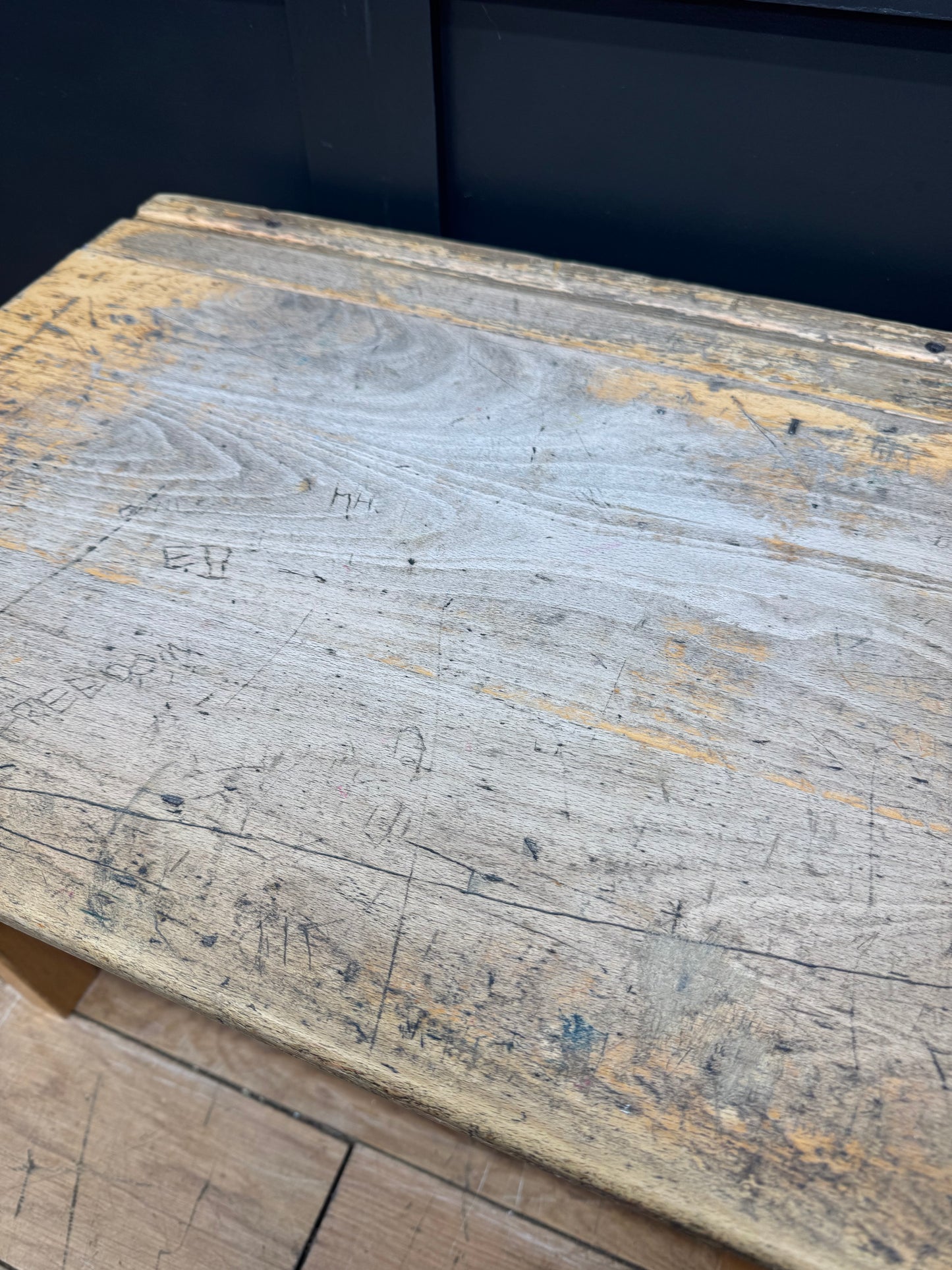 Vintage School Desk / Rustic Coffee Table / Bedside Table / Occasional Table C