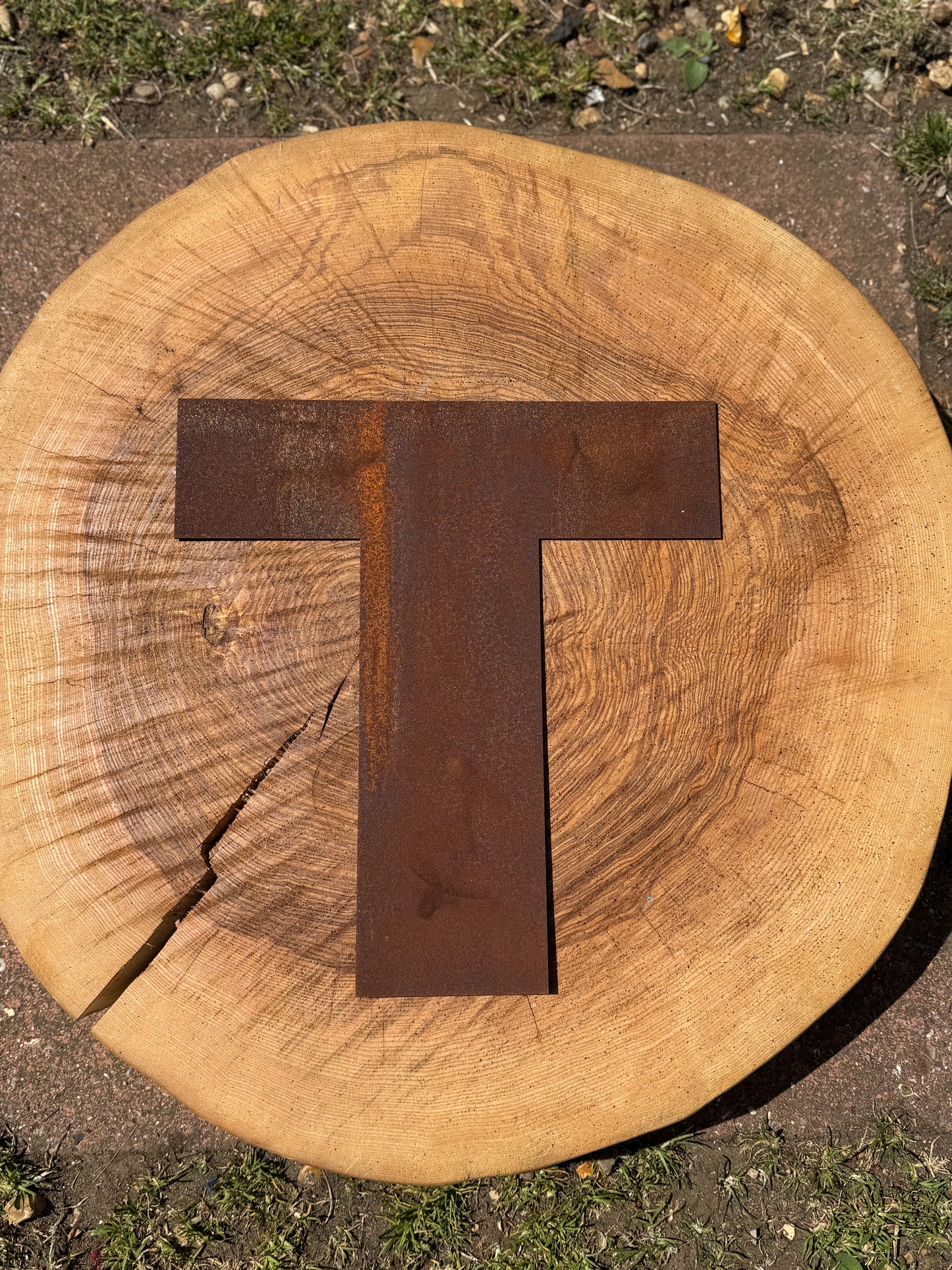12" Rusty Fat Font Metal Letters A-Z 0-9.