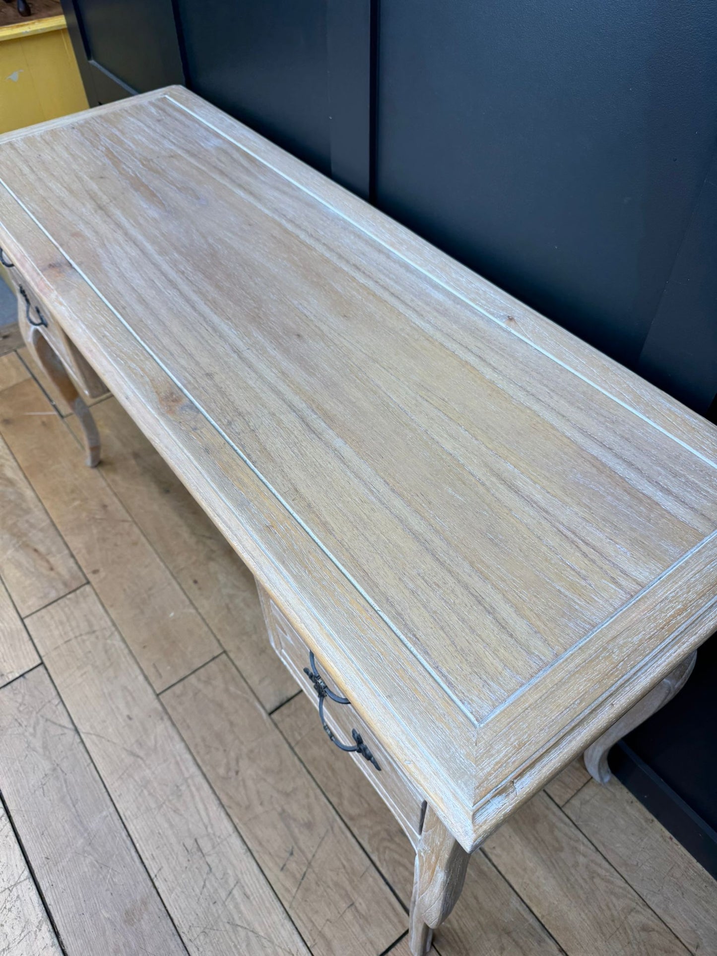 Limed Hardwood Dressing Table Desk – Side Table Console Preloved