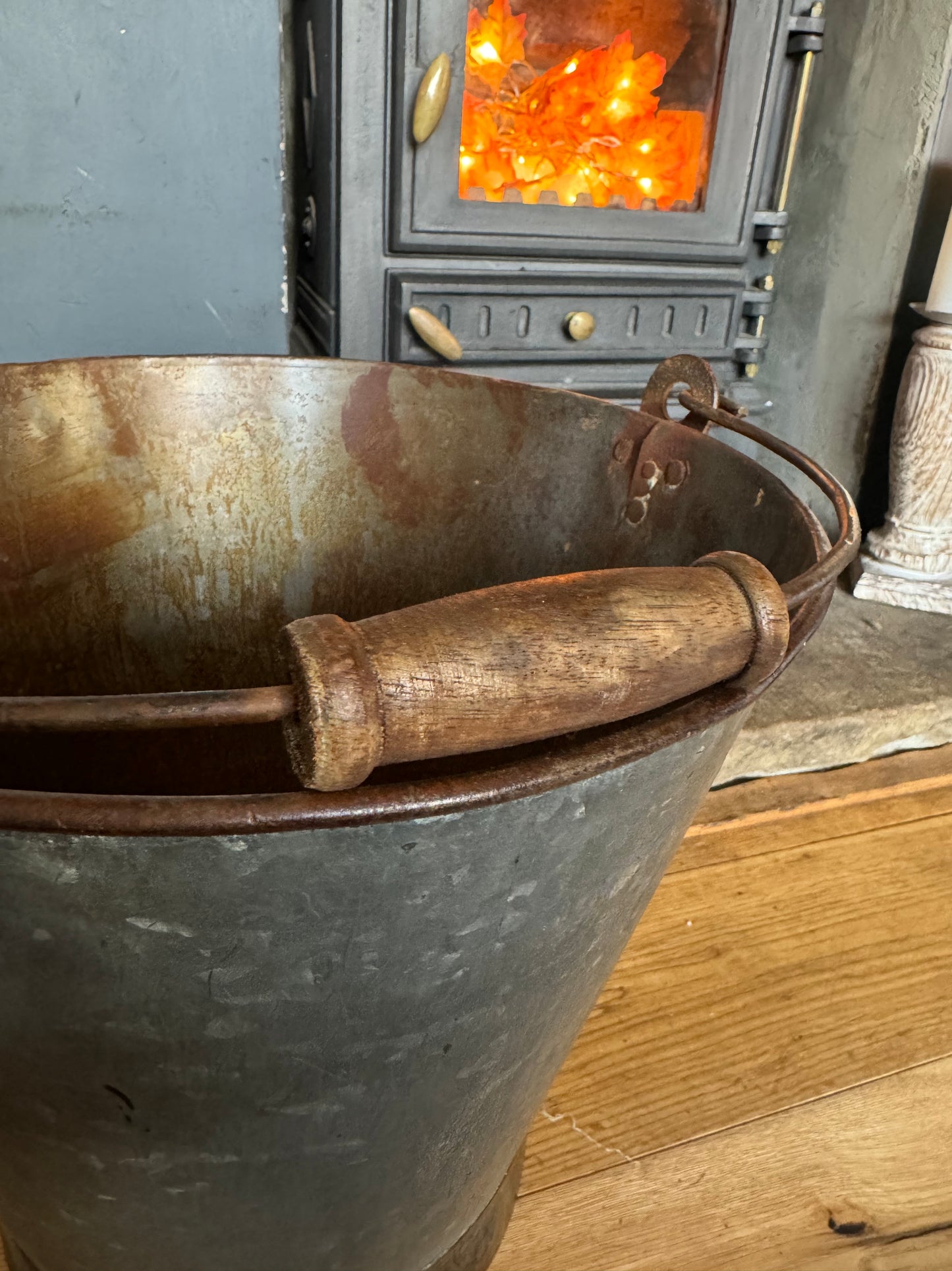 Galvanised Log Basket Carrier / Plant Pot / Christmas Tree Planter Patio Pail B