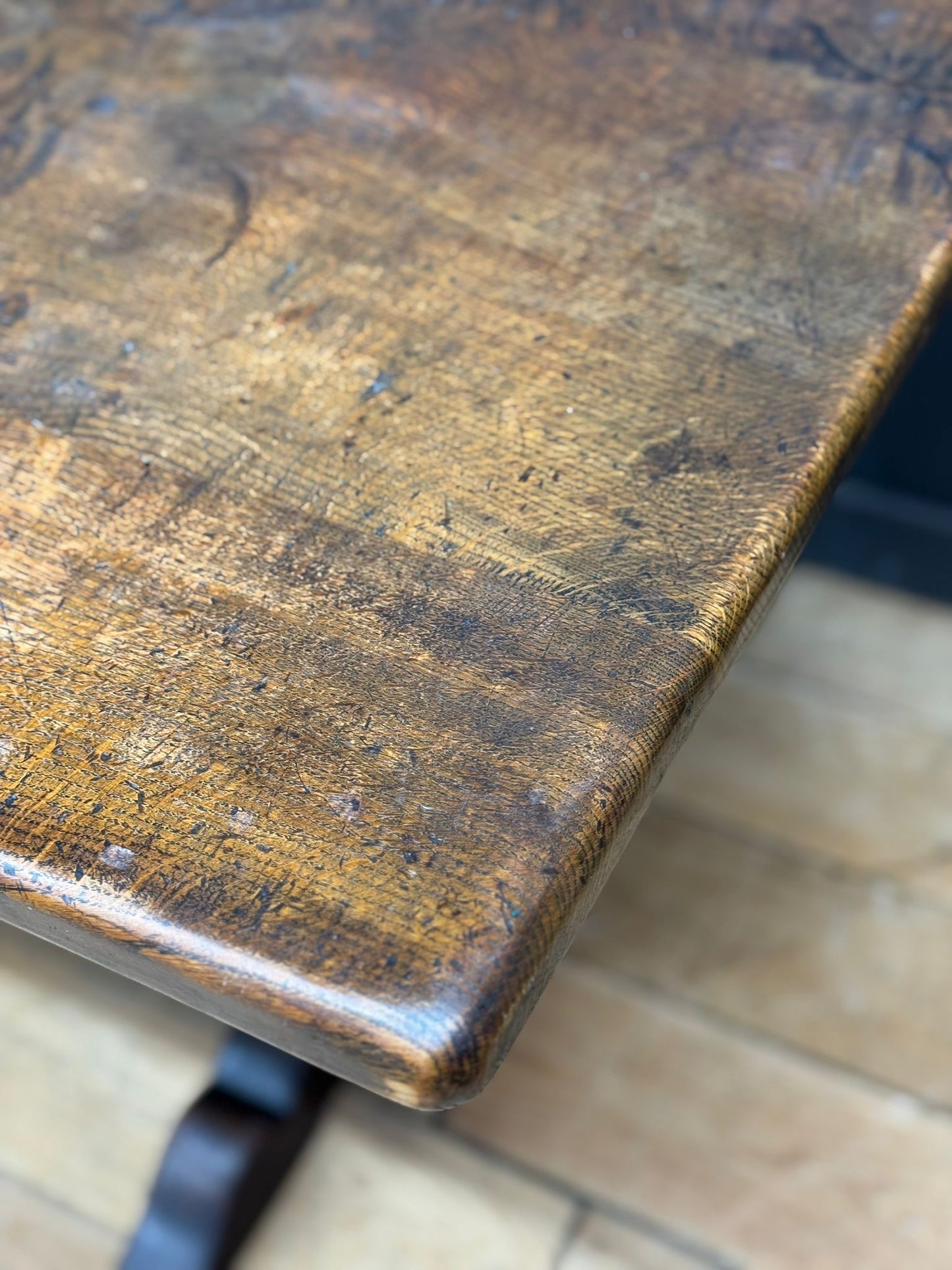 Antique Oak Farmhouse Refectory Dining Kitchen Table / By Simon Simpson Norwich