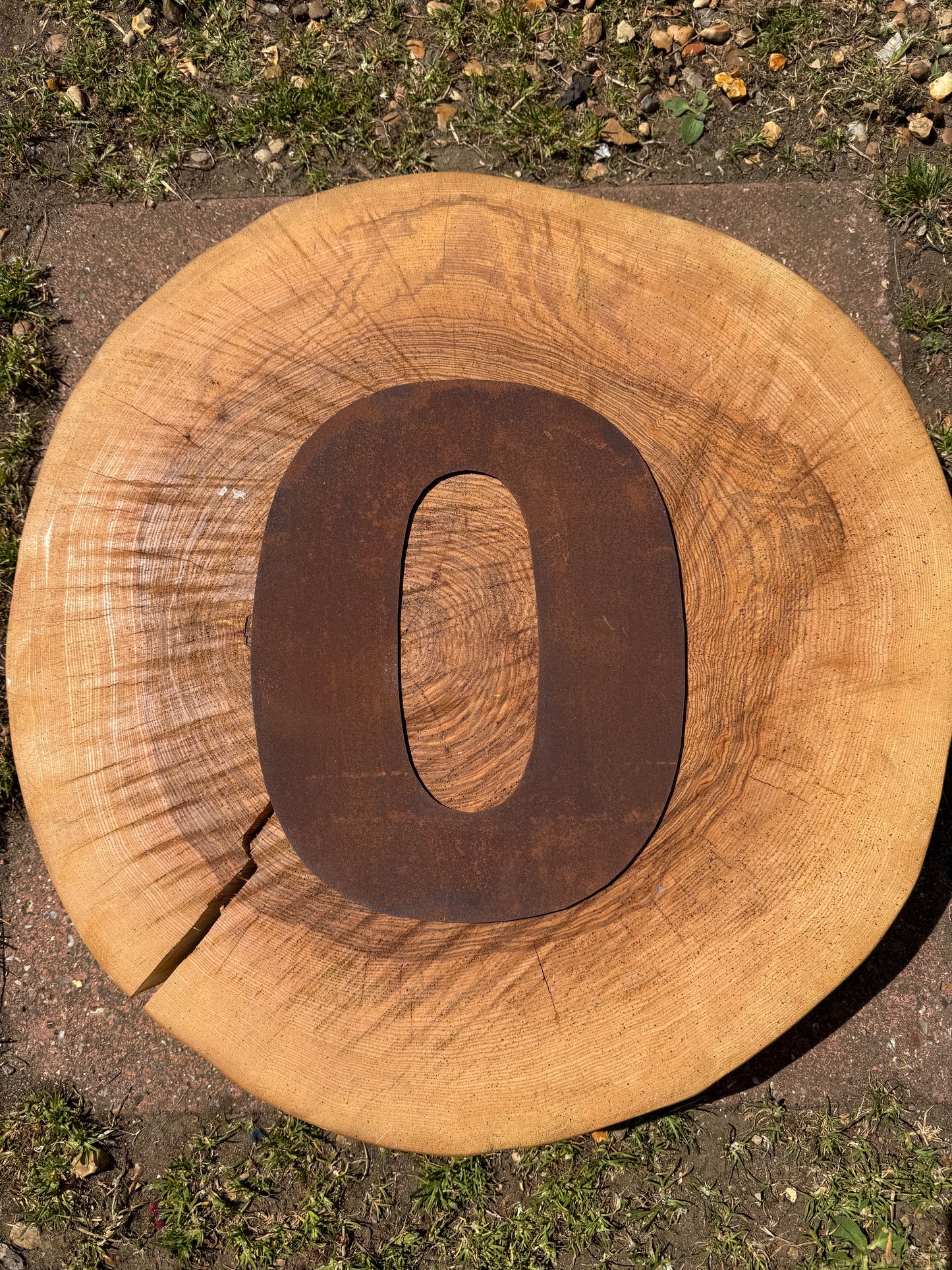 12" Rusty Fat Font Metal Letters A-Z 0-9.