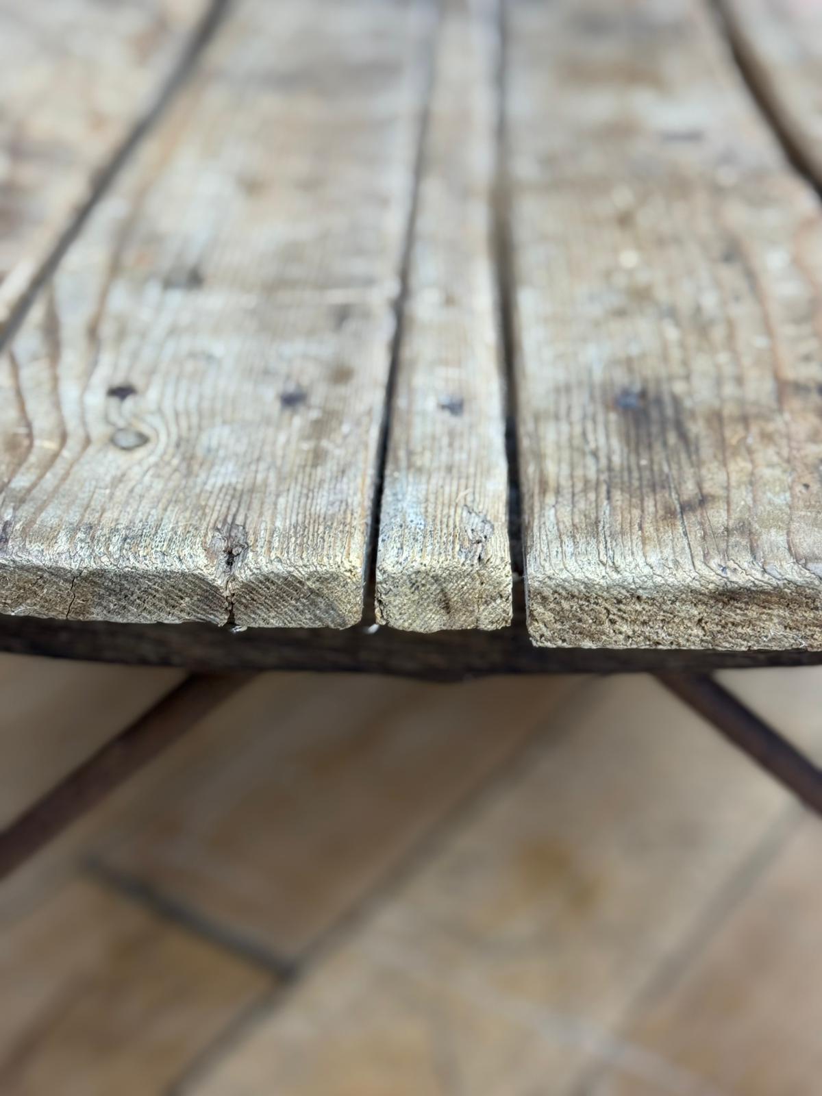 Victorian Pine Funeral Bier / Body Stretcher – Antique Rustic Coffee Table