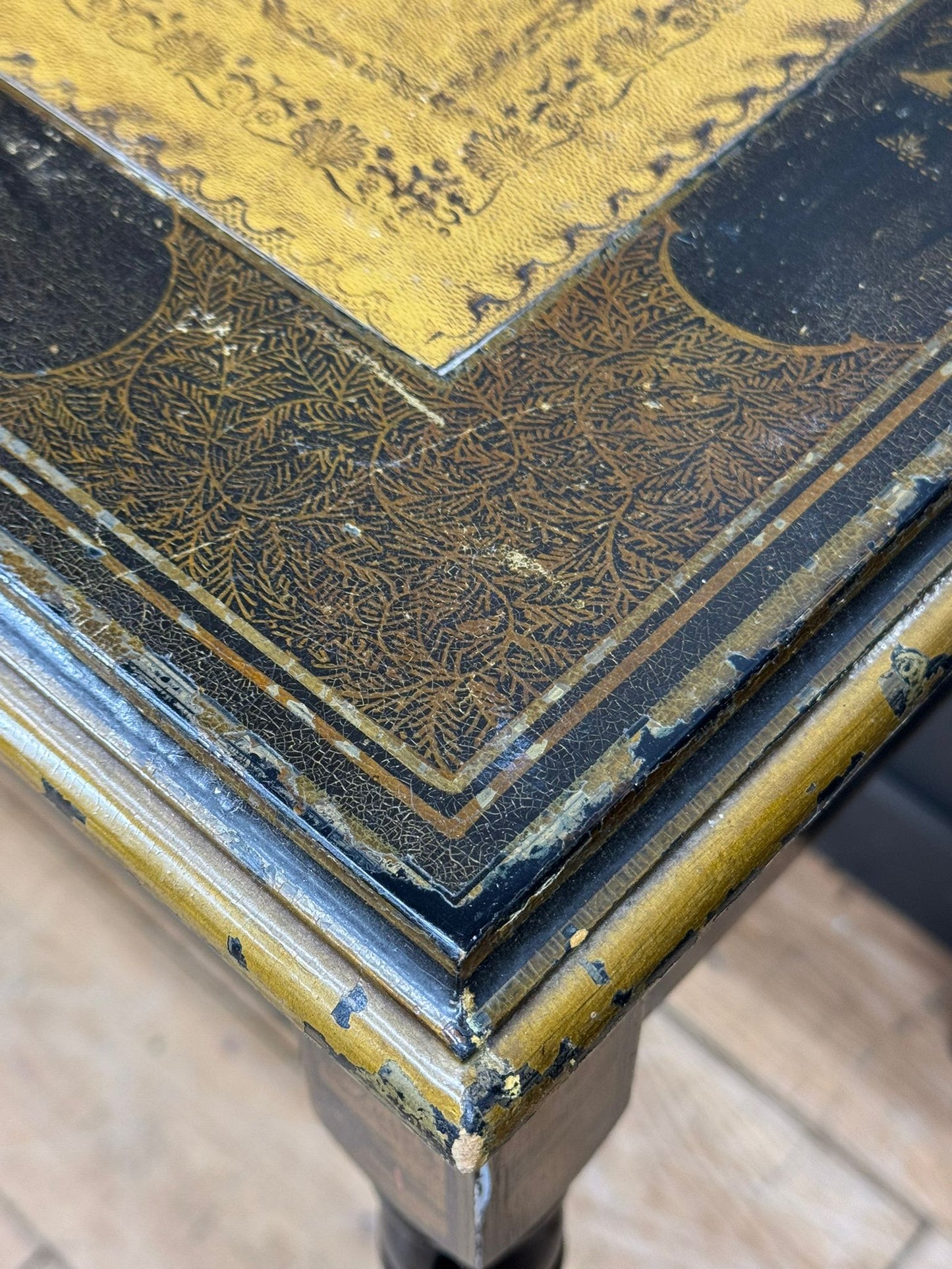 Regency Style Chinoiserie Console Table Writing Desk Hall Side Table