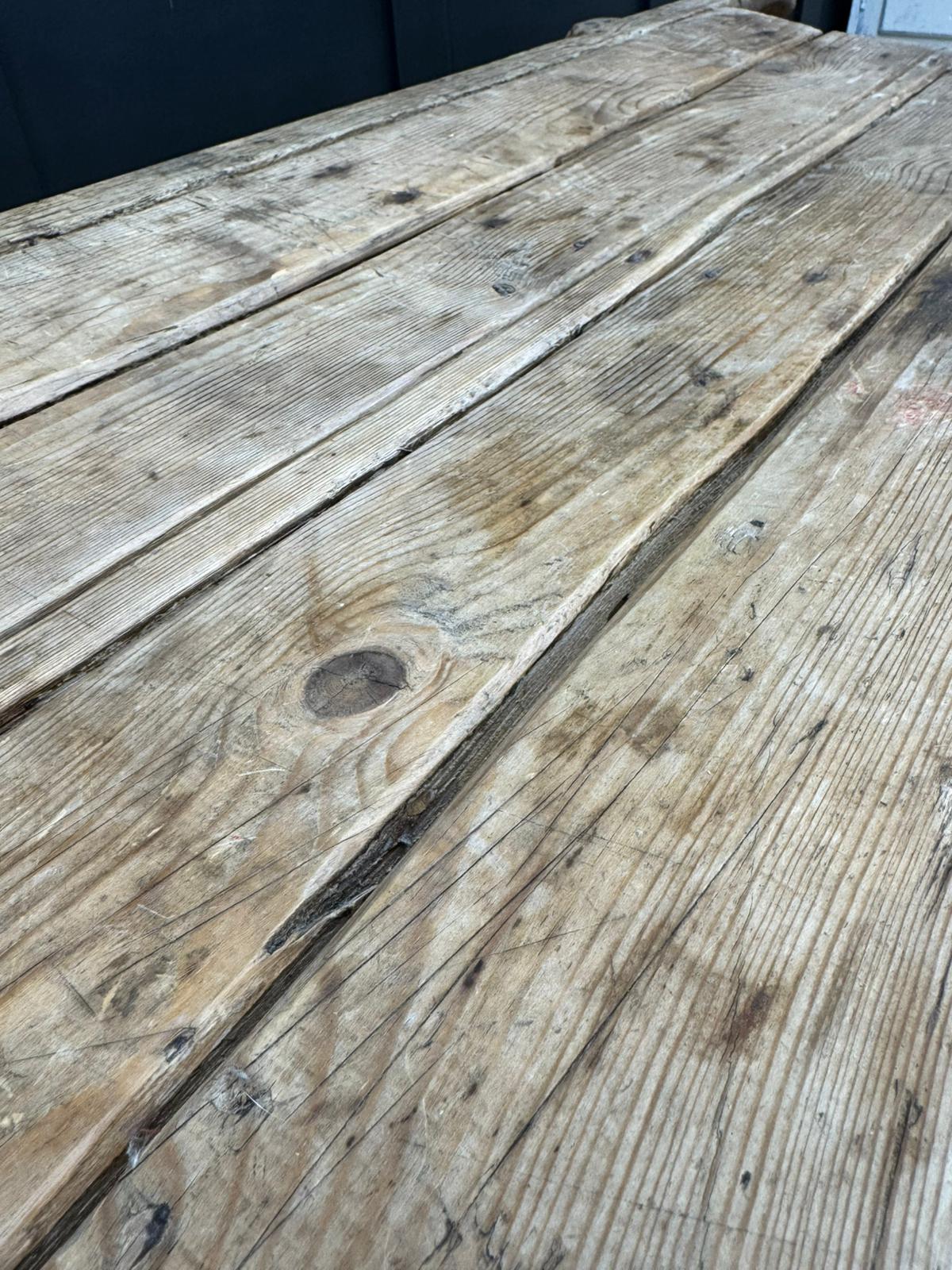 Victorian Pine Funeral Bier / Body Stretcher – Antique Rustic Coffee Table
