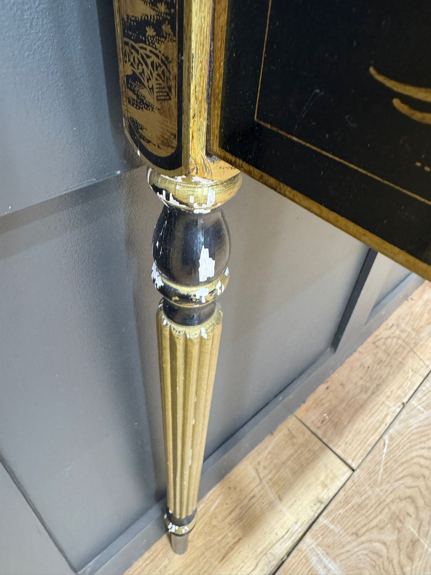 Regency Style Chinoiserie Console Table Writing Desk Hall Side Table