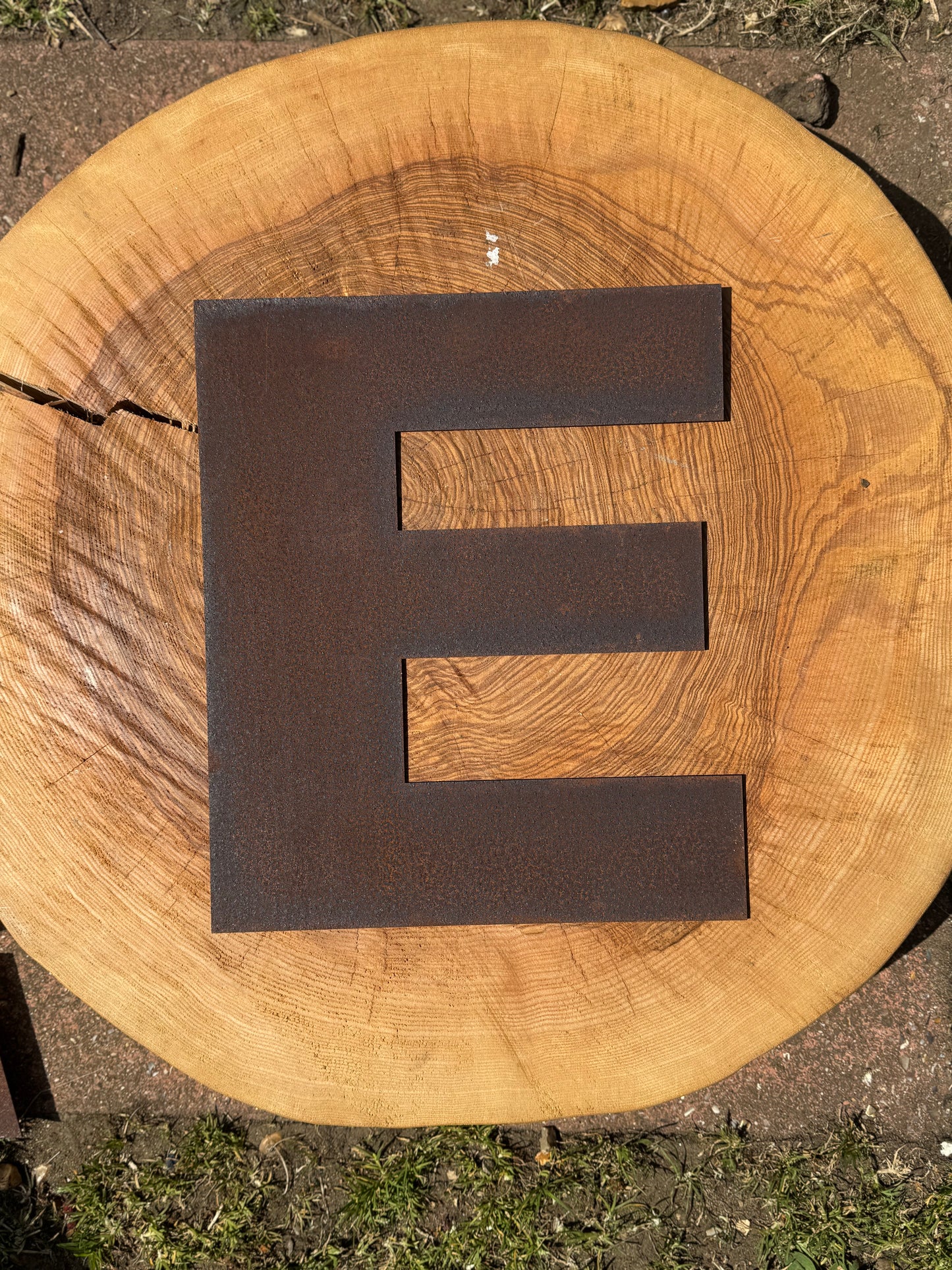 12" Rusty Fat Font Metal Letters A-Z 0-9.