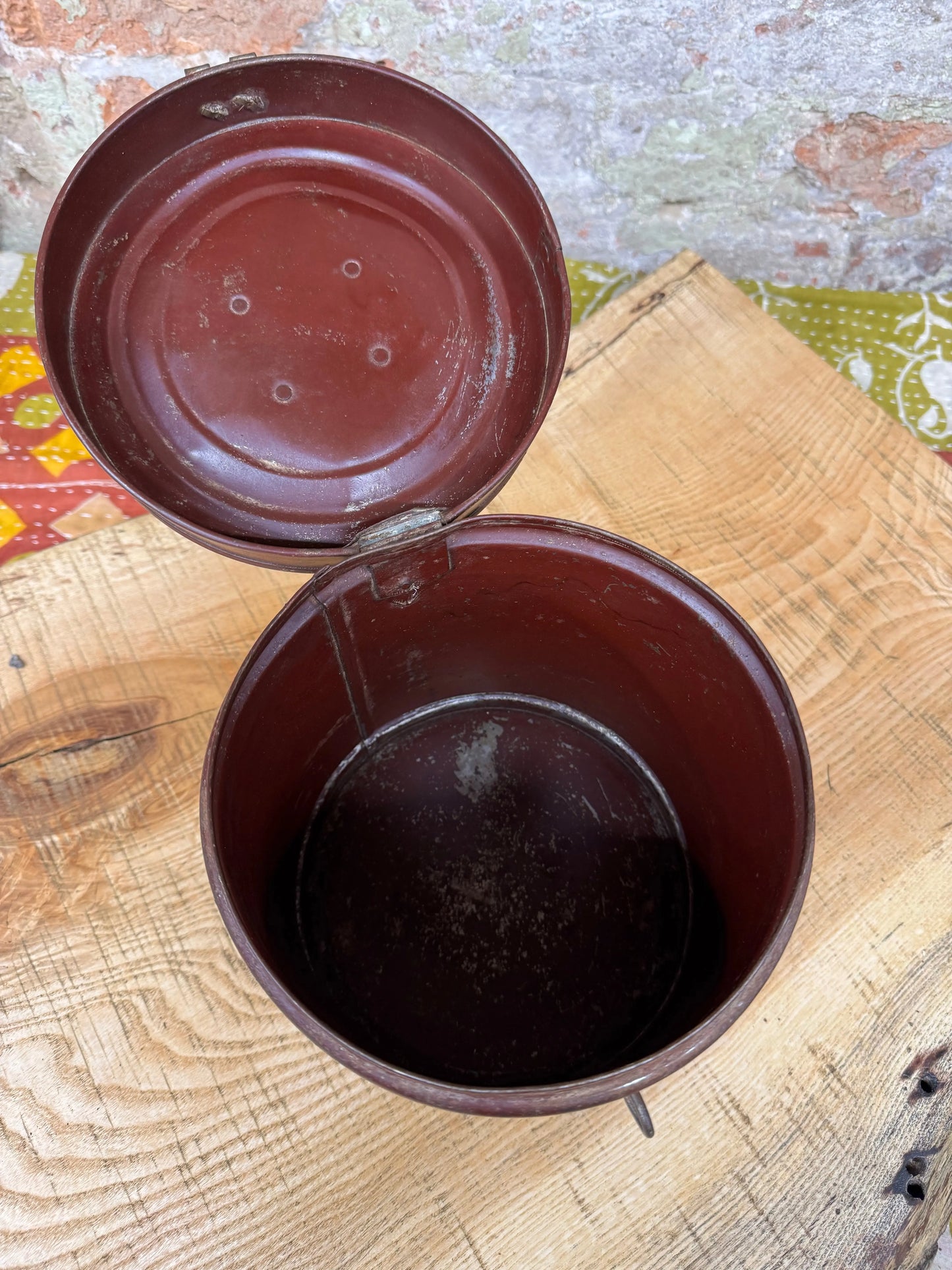 Vintage Galvanised Metal Tub Container / Flour Bin / Rice Dog Food Container / C RUSTIC WAREHOUSE NORFOLK