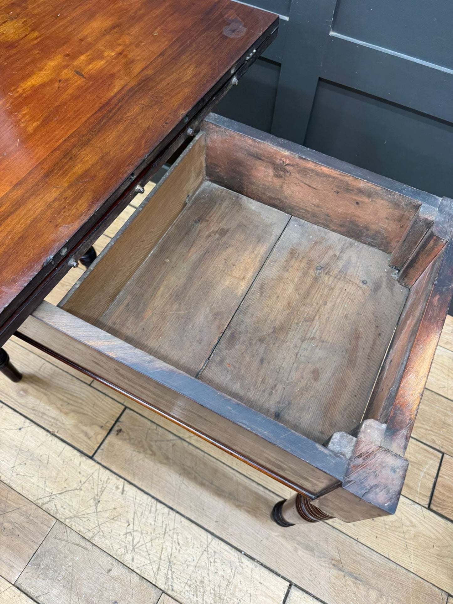 Antique Mahogany Fold Over Card / Games Table / Occasional Side Hall Table