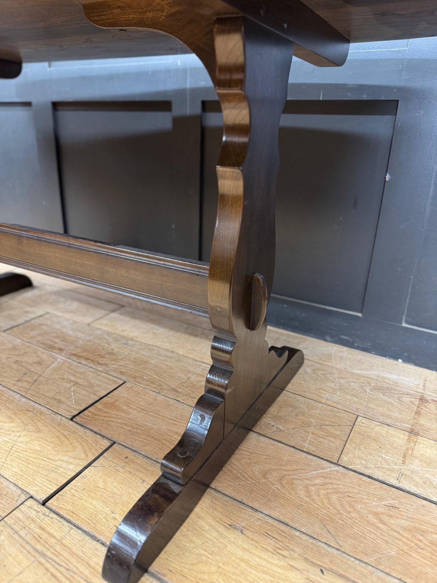 Vintage Ercol Solid Elm Refectory Dining Table – 152cm Long, Kitchen Table