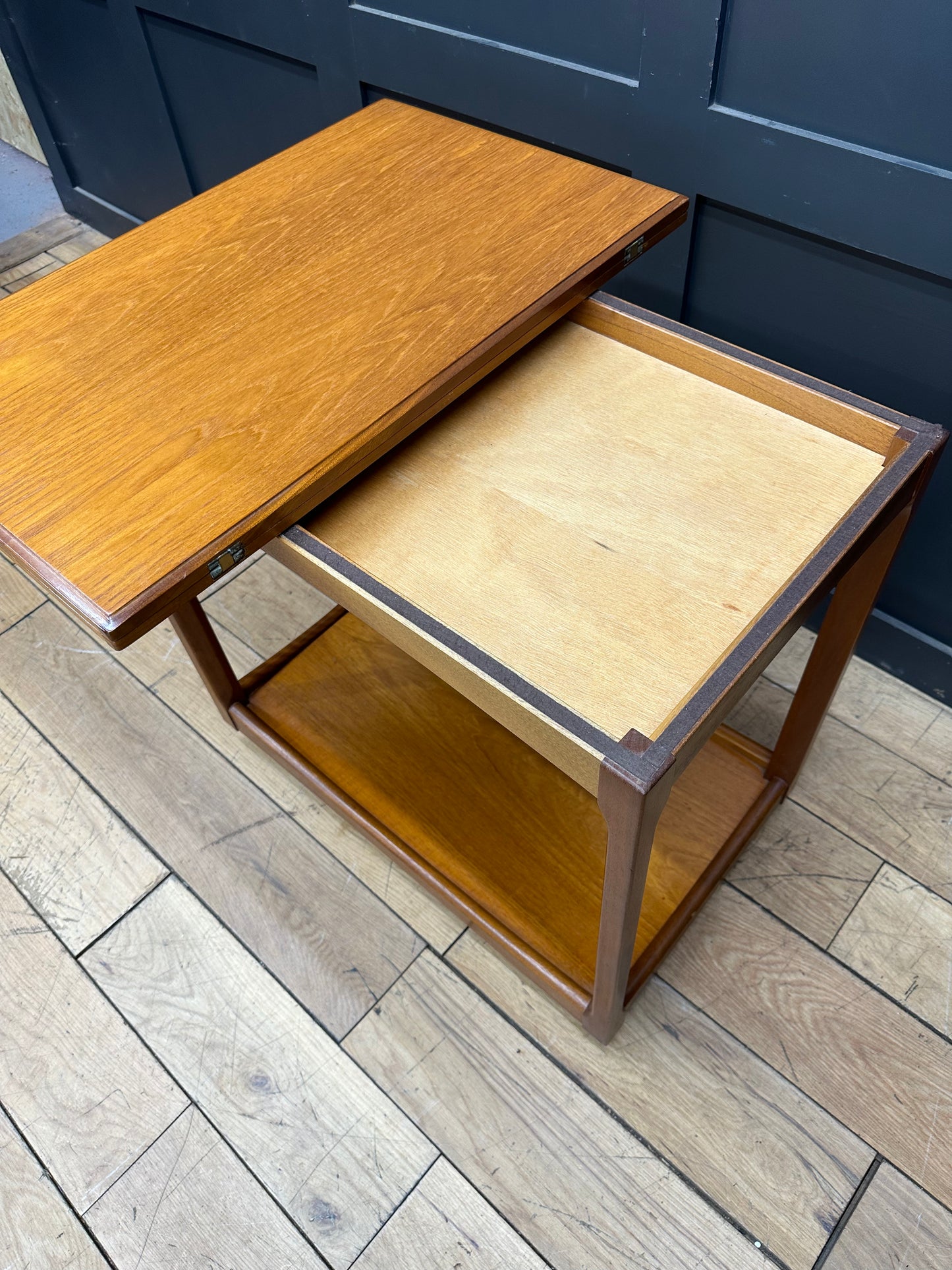 Retro Teak Trolley - Mid Century Serving Cart - Tea Cake Cocktail Trolley