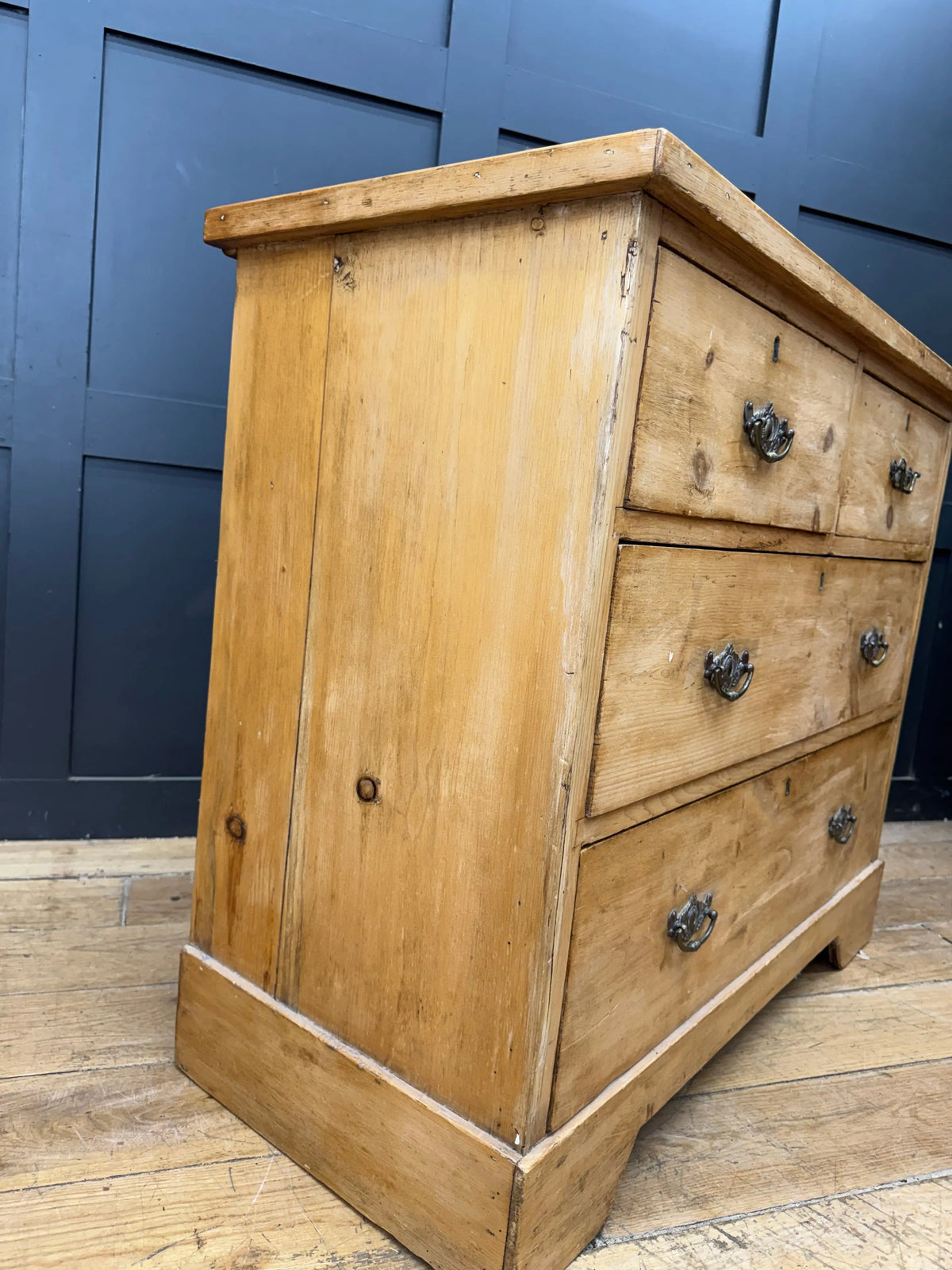 Antique Victorian Pine Chest of Drawers Stripped Bedroom Storage 4 Drawer
