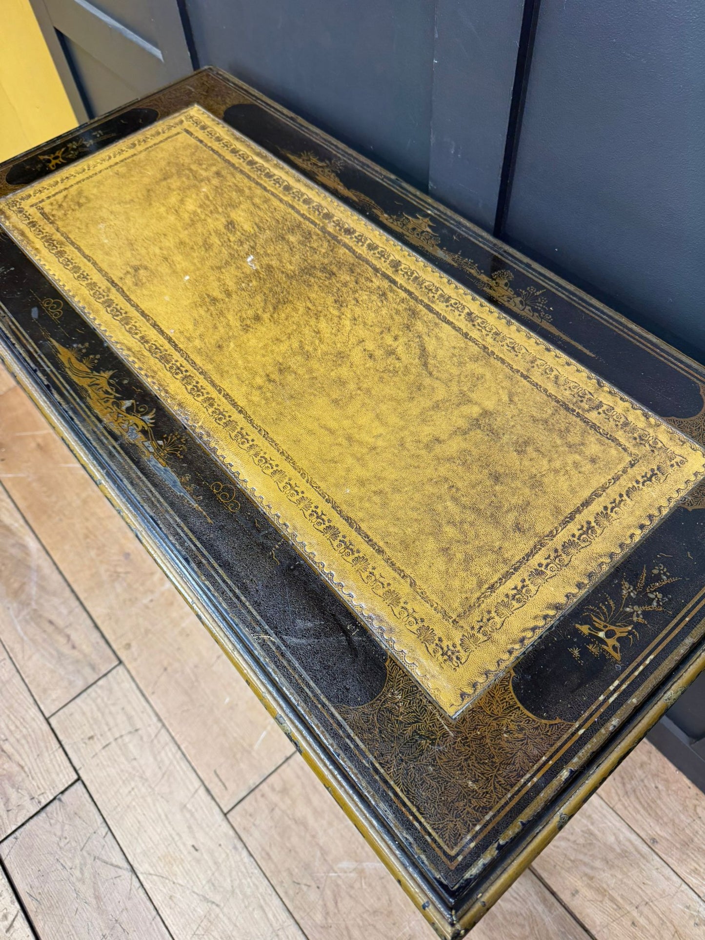 Regency Style Chinoiserie Console Table Writing Desk Hall Side Table