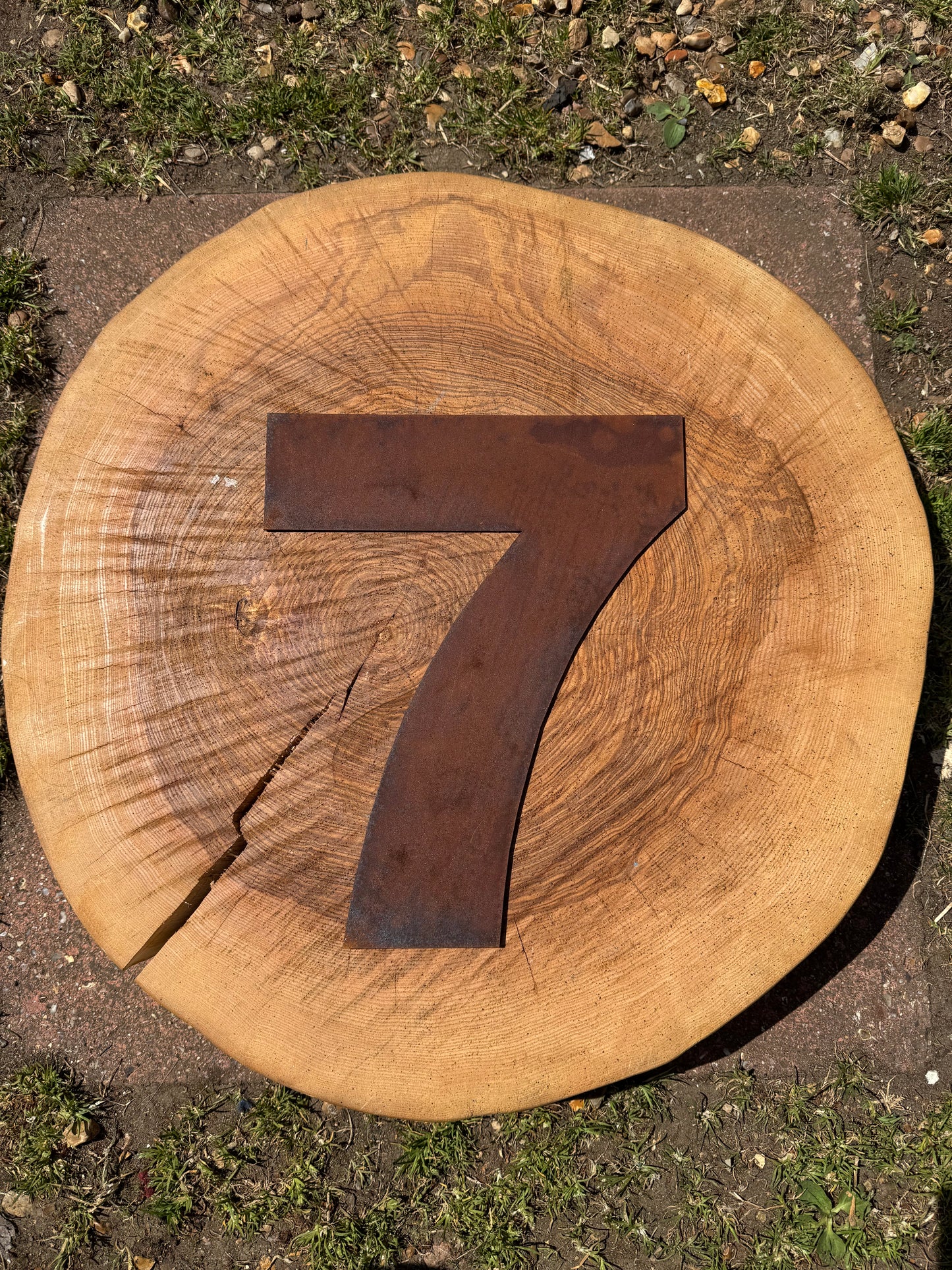 12" Rusty Fat Font Metal Letters A-Z 0-9.