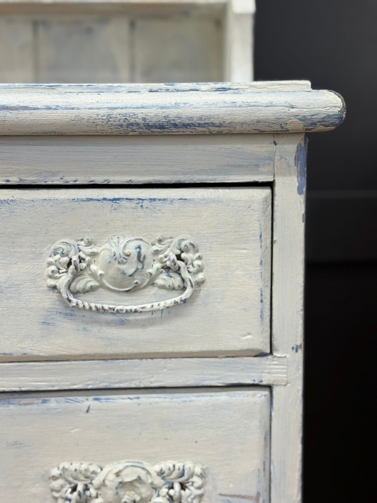 Antique Pine Display Dresser Pantry Cupboard / Kitchen Storage / Distressed