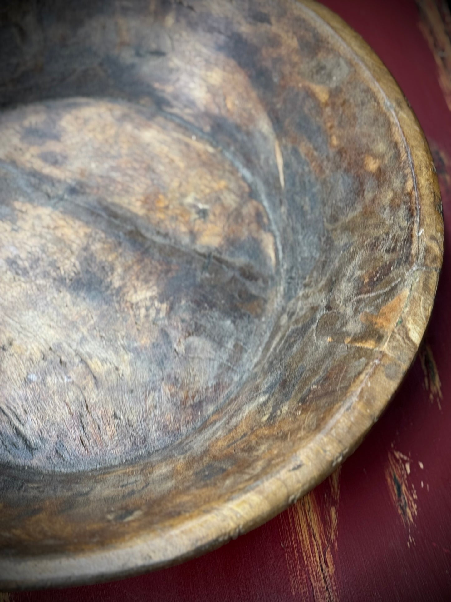 Rustic Wooden Parat Bowl / Fruit Bread Bowl / Centrepiece Sharing Antipasti / B