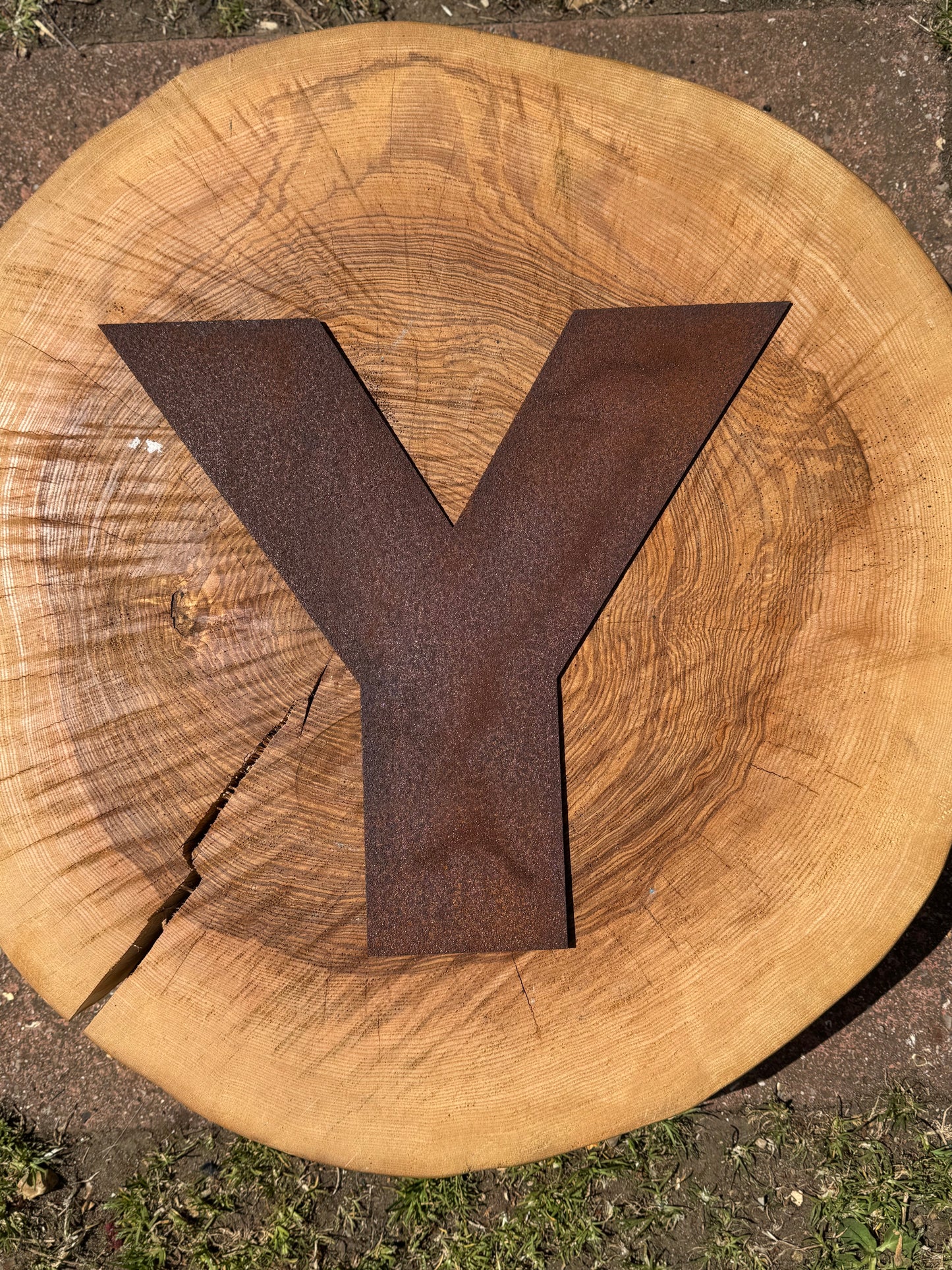 12" Rusty Fat Font Metal Letters A-Z 0-9.
