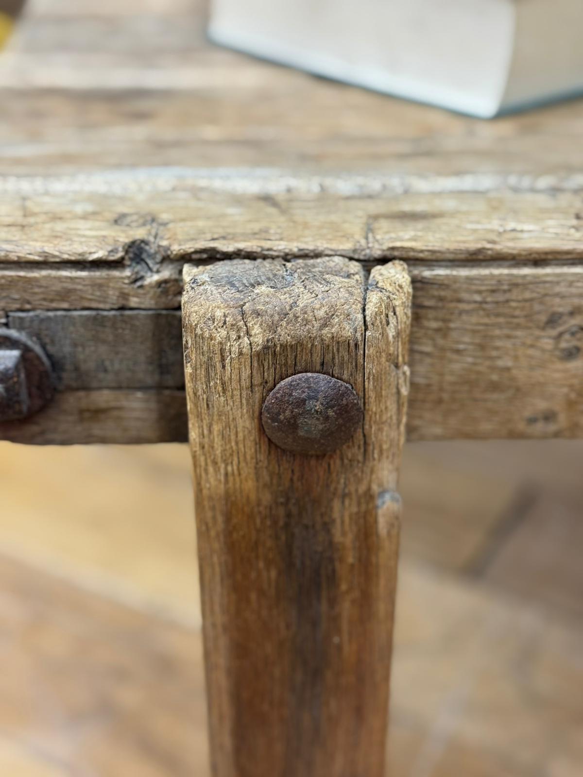 Victorian Pine Funeral Bier / Body Stretcher – Antique Rustic Coffee Table