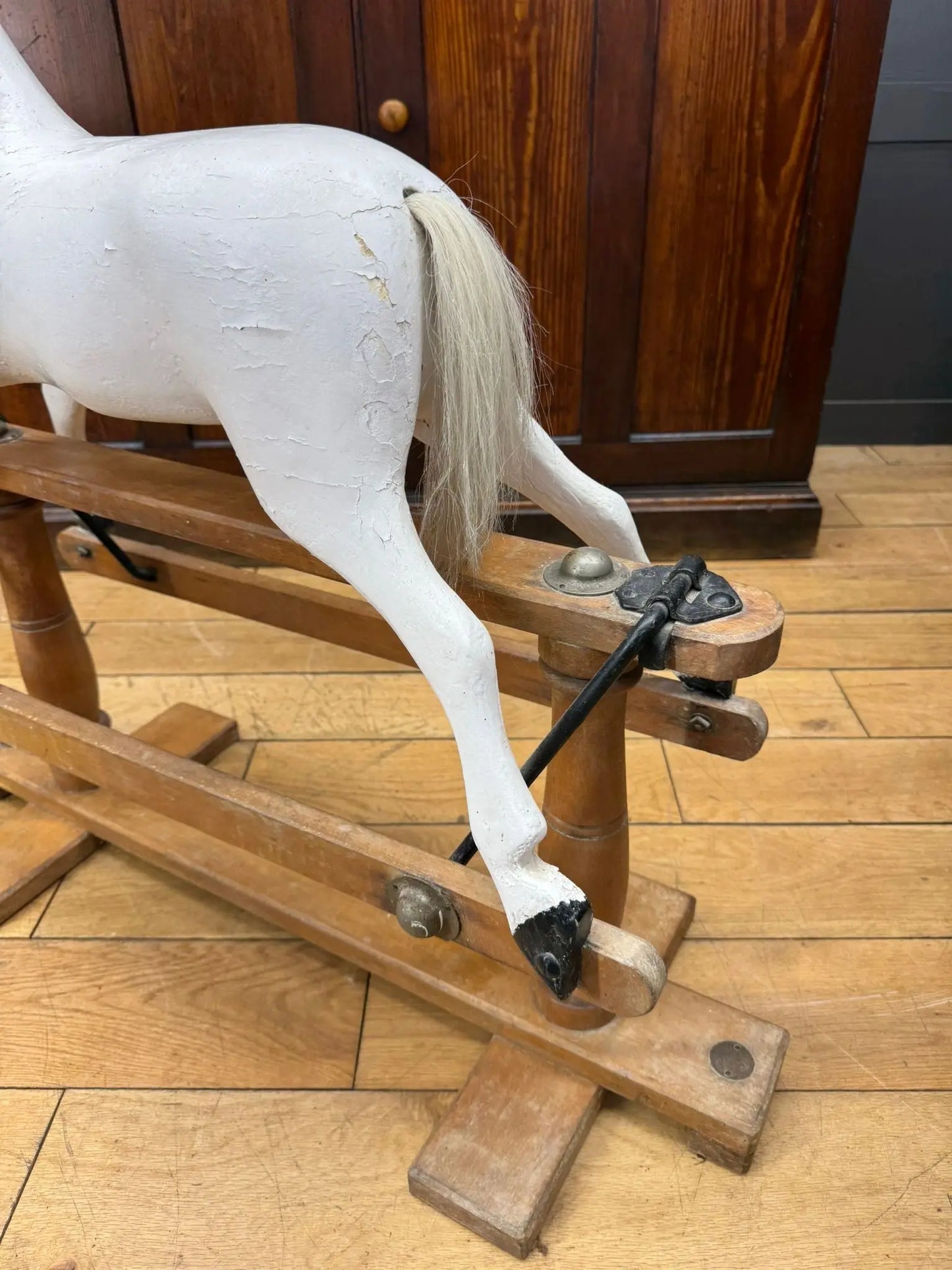 Antique G&J Lines ‘Sportiboy’ Rocking Horse c.1910 – Original Stand, Collectible RUSTIC WAREHOUSE NORFOLK