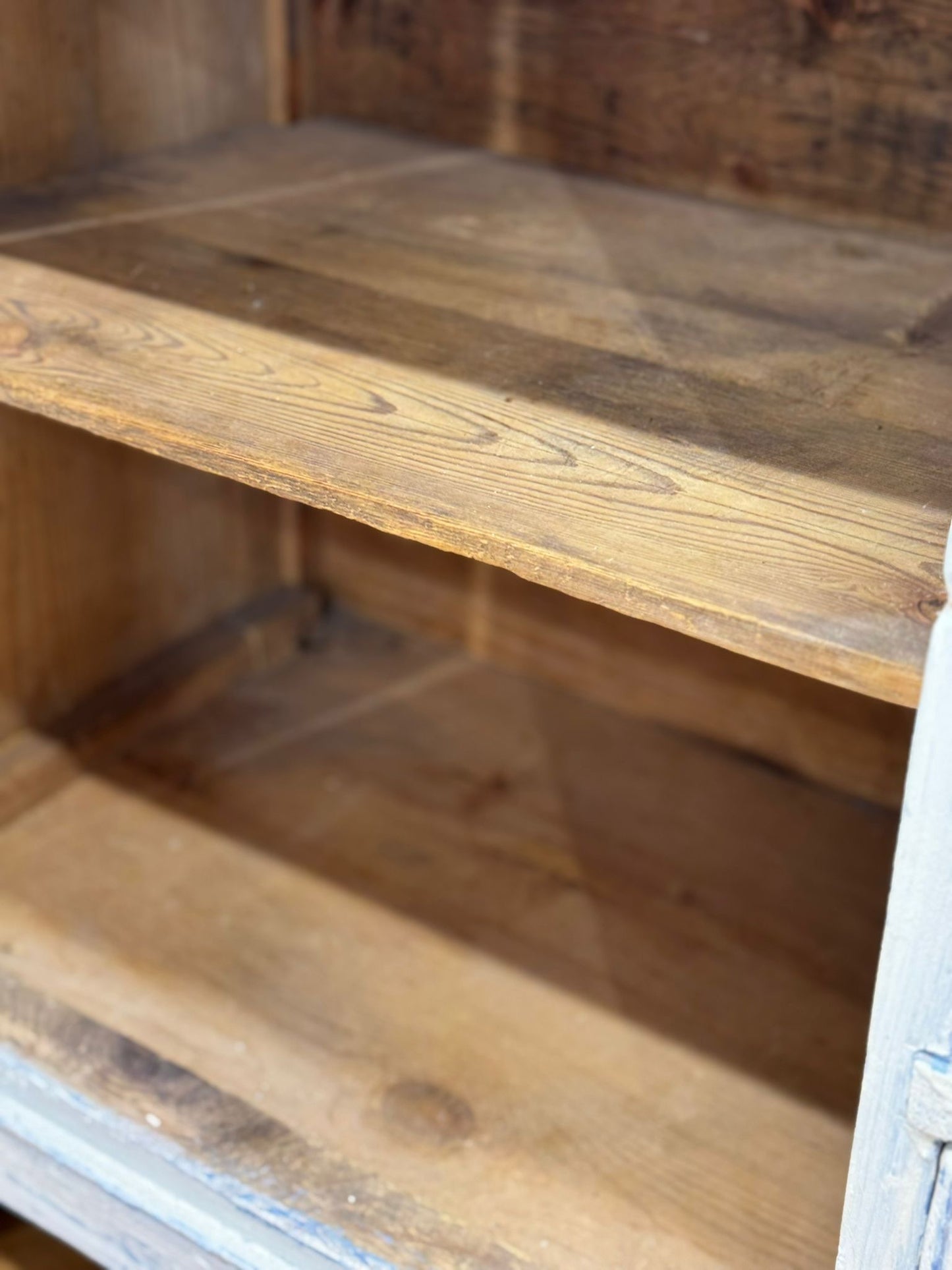 Antique Pine Display Dresser Pantry Cupboard / Kitchen Storage / Distressed