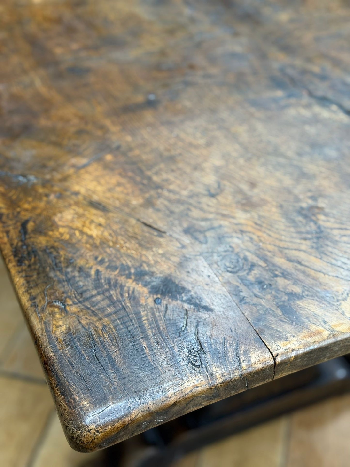 Antique Oak Farmhouse Refectory Dining Kitchen Table / By Simon Simpson Norwich