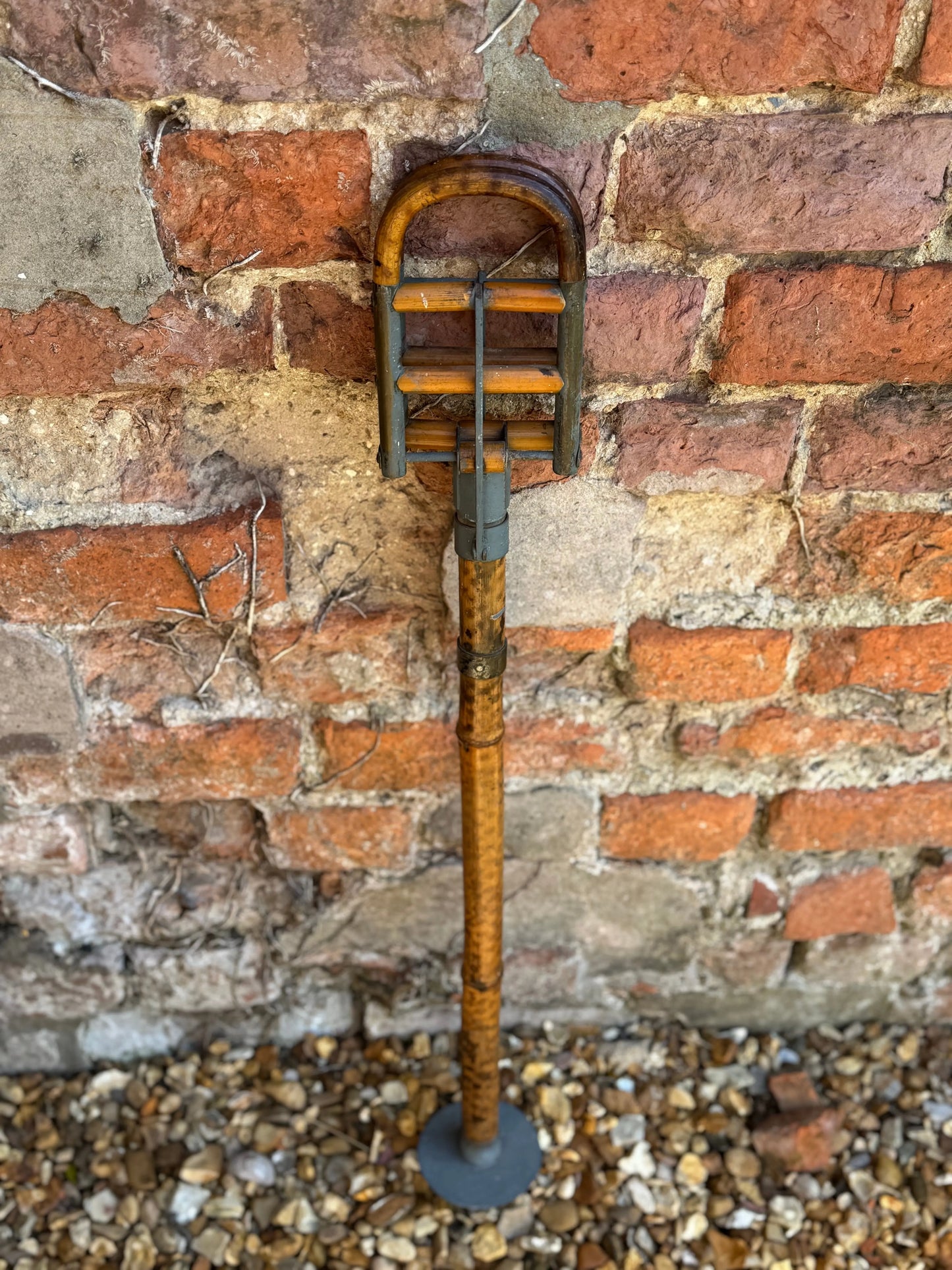 Antique Victorian Bamboo shooting stick /sporting cane RUSTIC WAREHOUSE NORFOLK