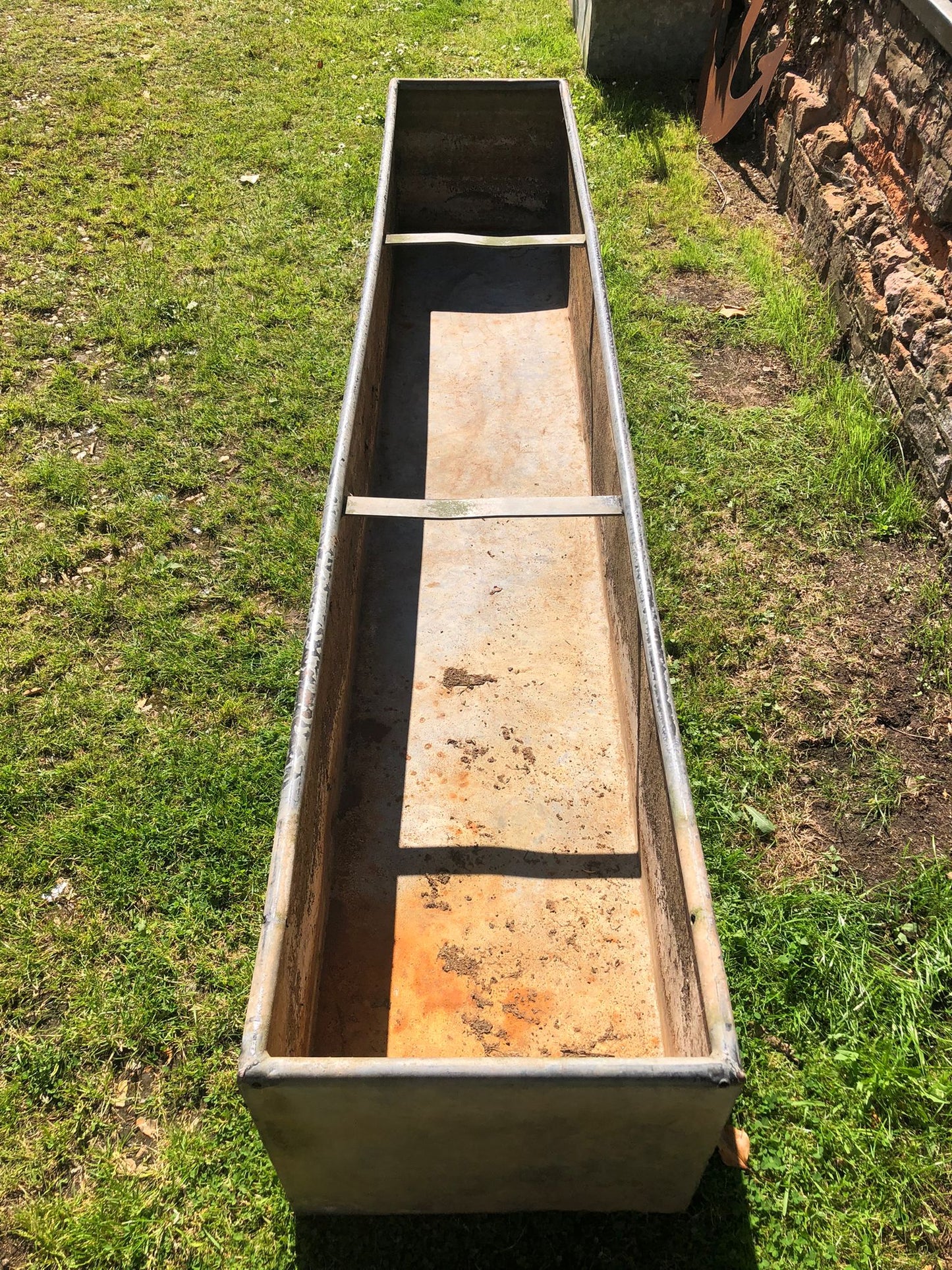 Vintage Galvanised Trough Planter / Herb Garden /Raised Bed Pond /Plant Pot F