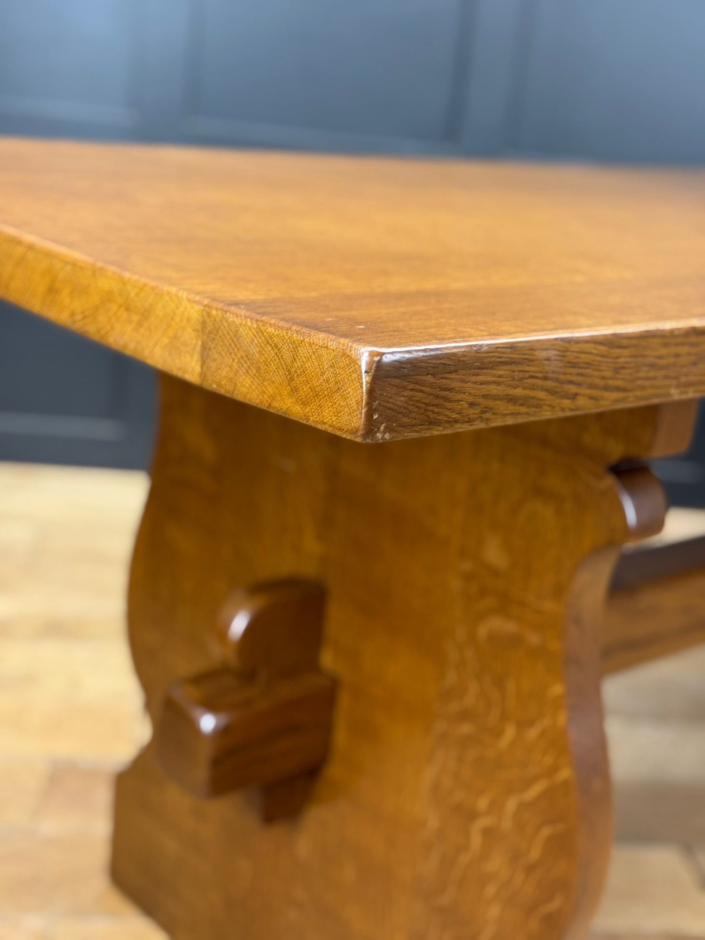 Vintage Large Oak Refectory Dining Kitchen Table 8/10 Seater Farmhouse Rustic