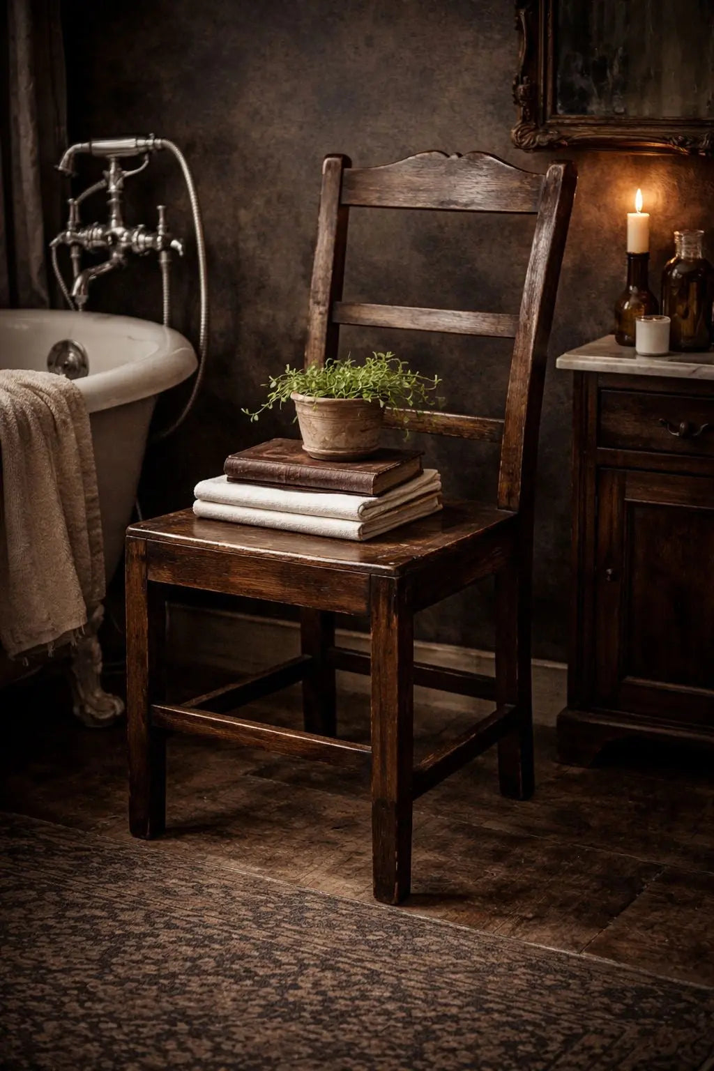 Antique Oak Slat Back Kitchen Dining Chair Primitive Country Georgian Period RUSTIC WAREHOUSE NORFOLK
