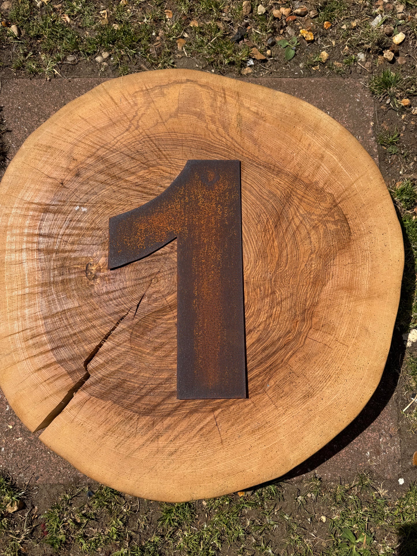 12" Rusty Fat Font Metal Letters A-Z 0-9.