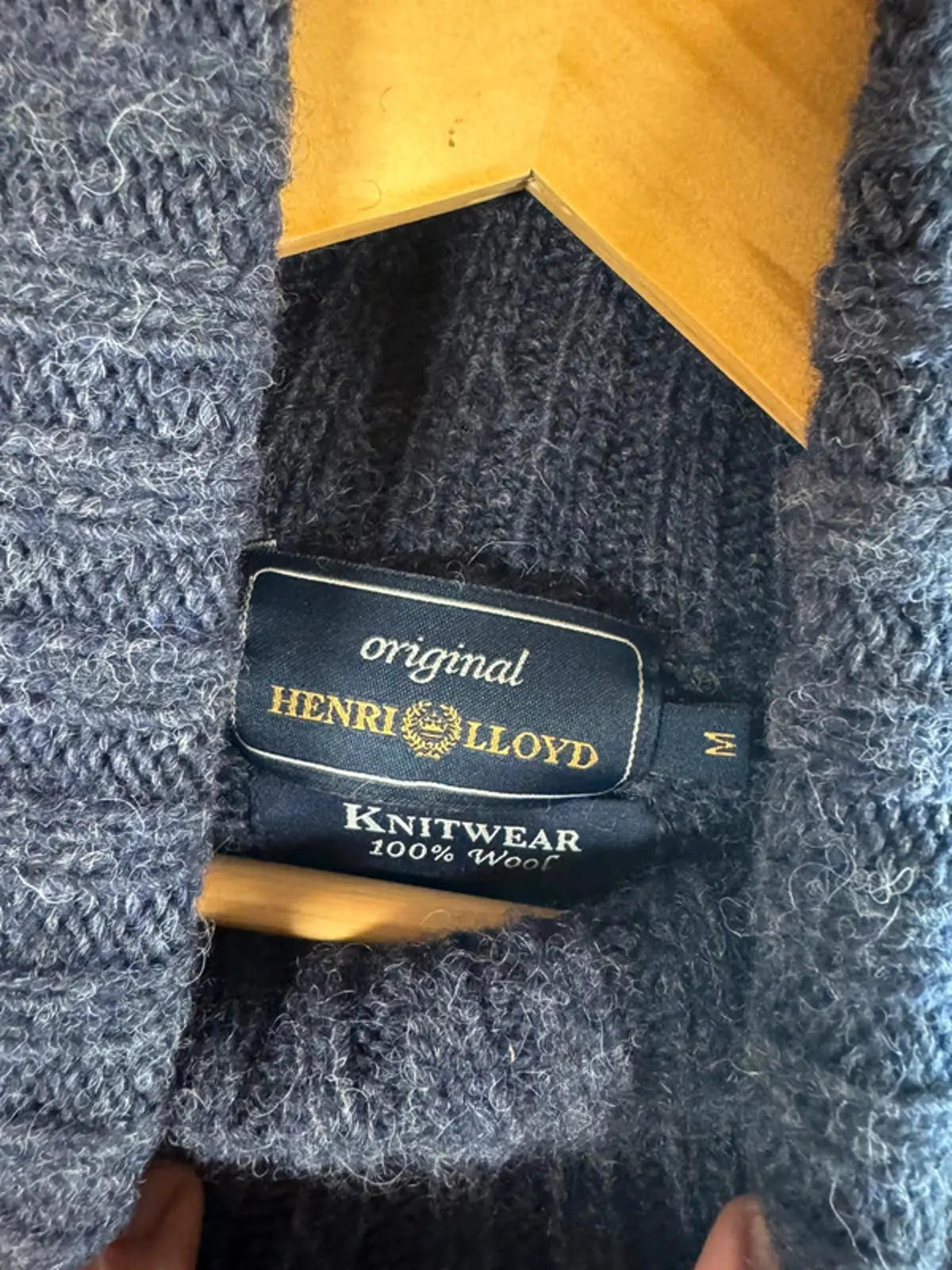 Original 1990s Henri Lloyd 100% wool oversized roll neck jumper sweater medium Henri Lloyd