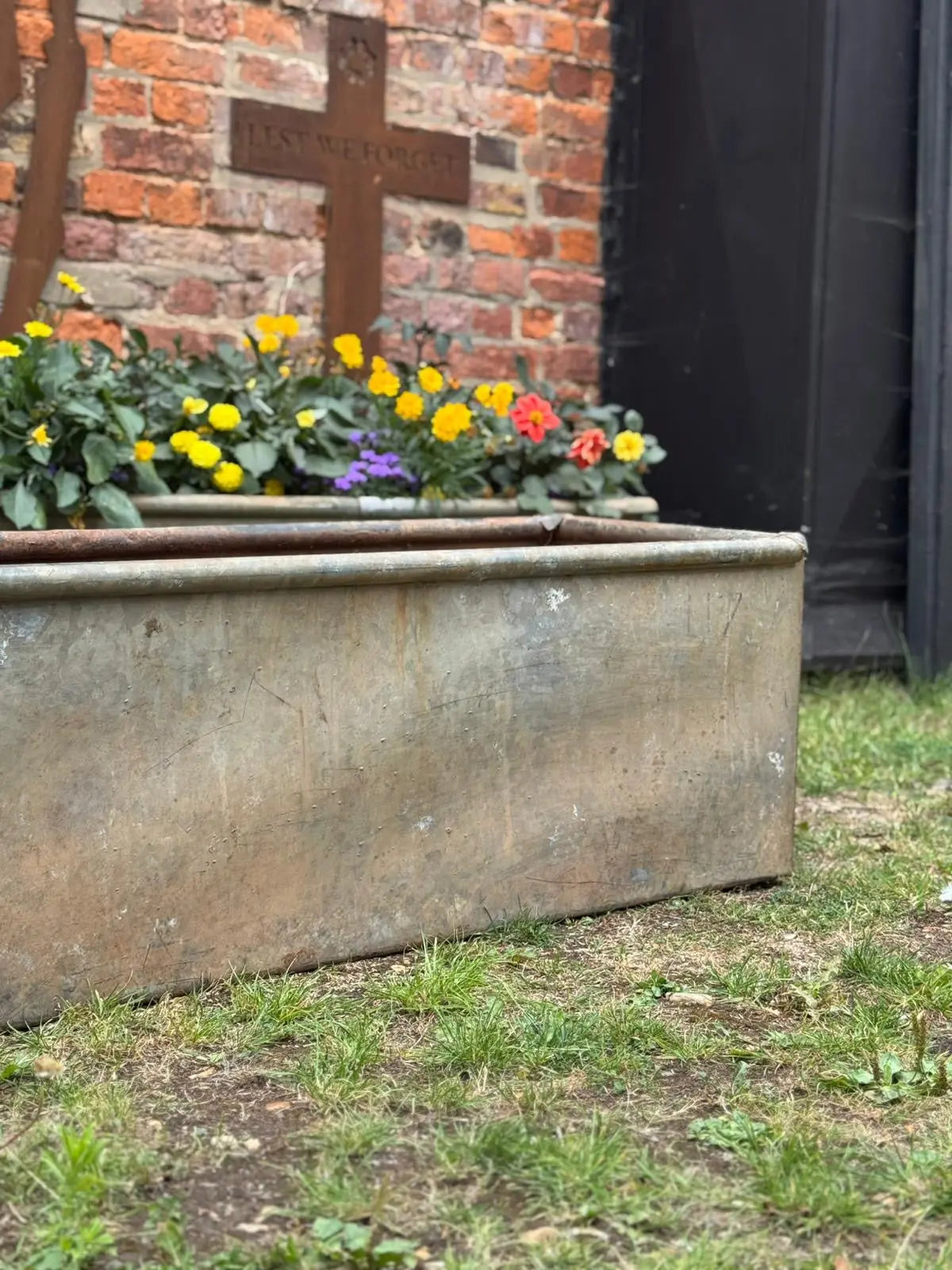 Rustic Galvanised Trough Garden Planter / Raised Bed Flower Plant Tree Pot 6A RUSTIC WAREHOUSE NORFOLK