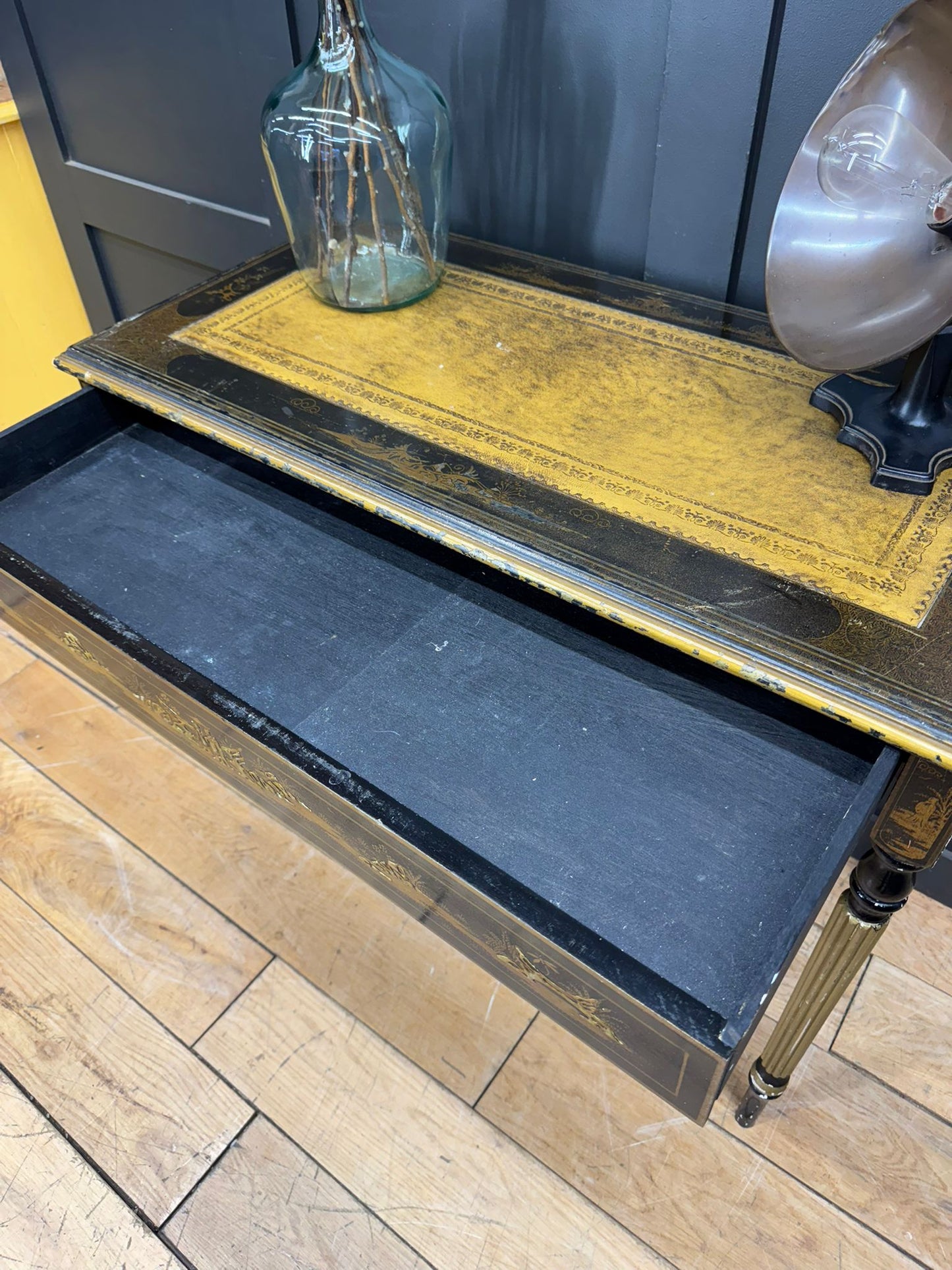 Regency Style Chinoiserie Console Table Writing Desk Hall Side Table