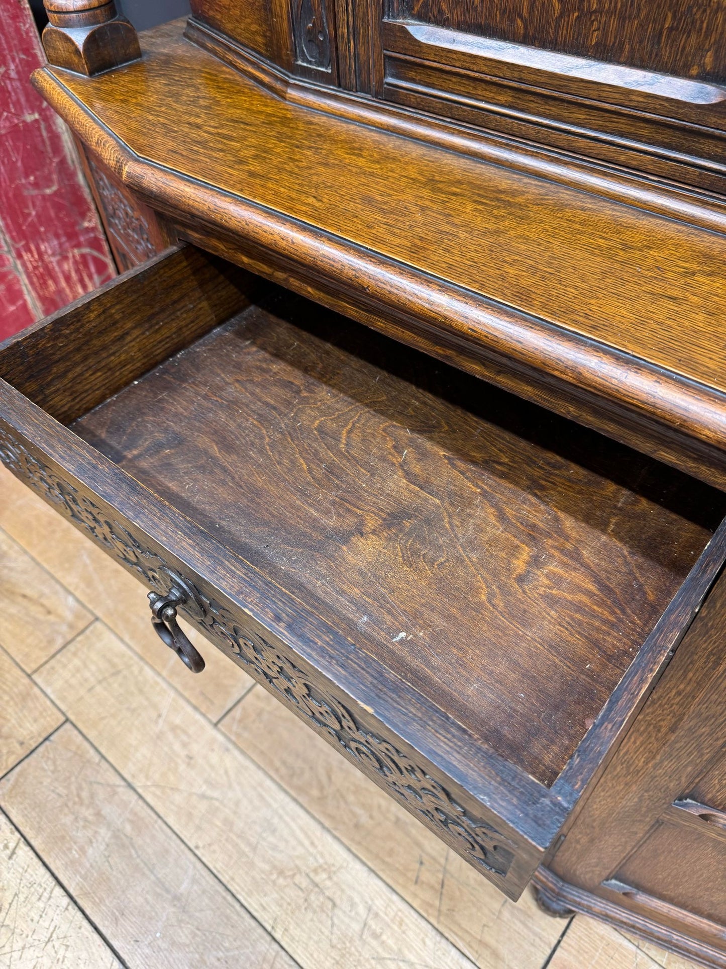 Antique Oak Court Cupboard / Oak Dresser / Cocktail Bar / Oak Cabinet