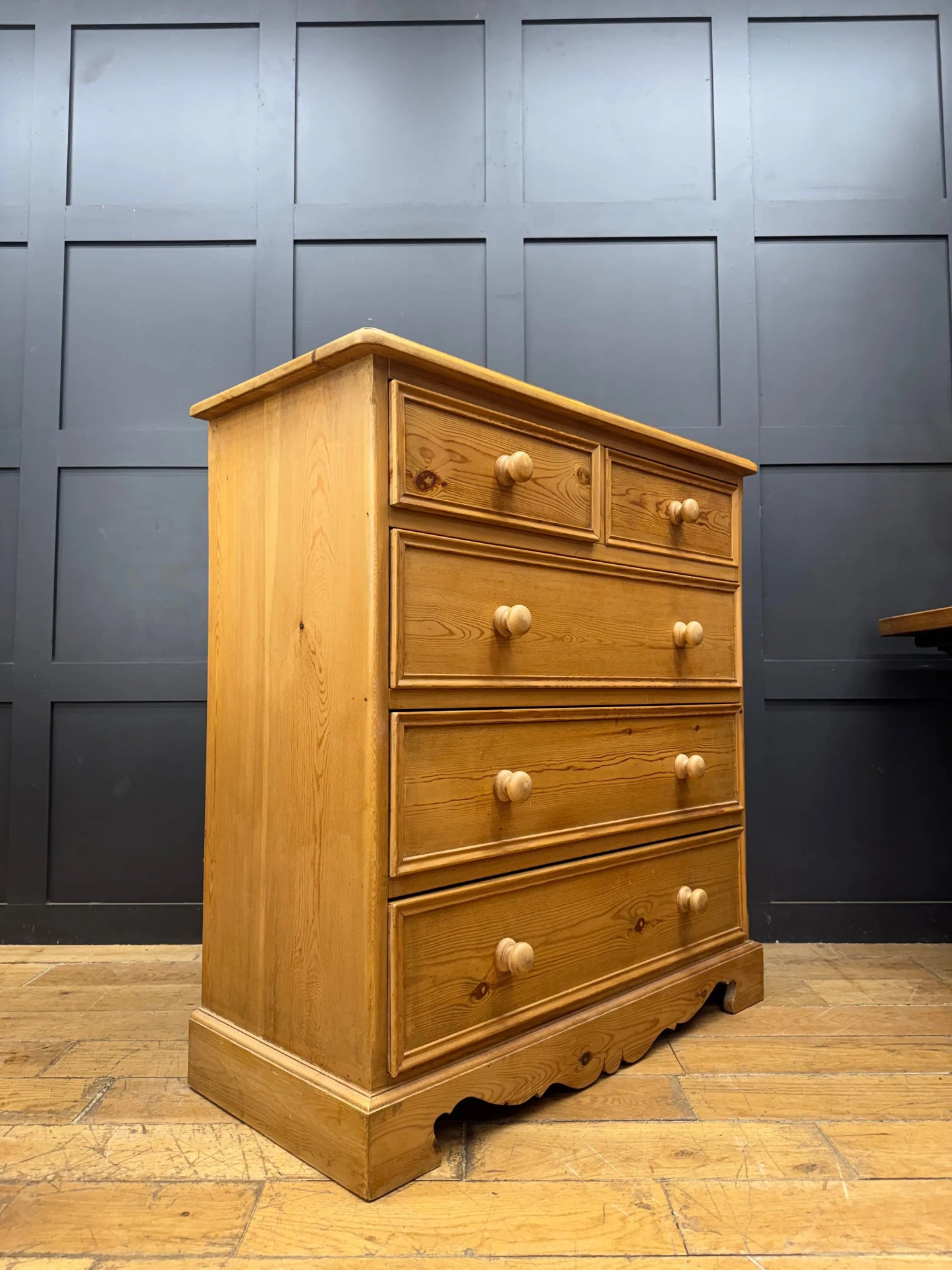 Solid Pine Chest of Drawers Rustic Country Farmhouse Bedroom Storage