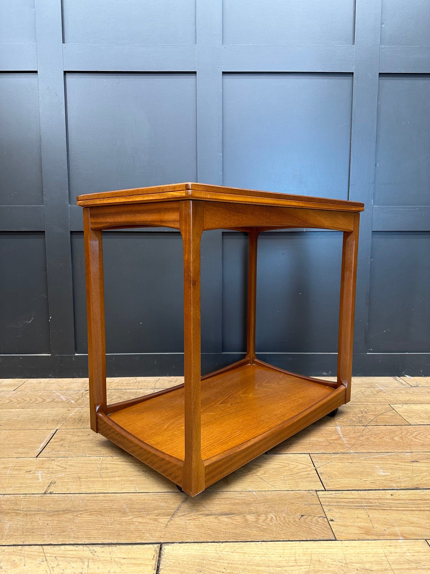 Retro Teak Trolley - Mid Century Serving Cart - Tea Cake Cocktail Trolley