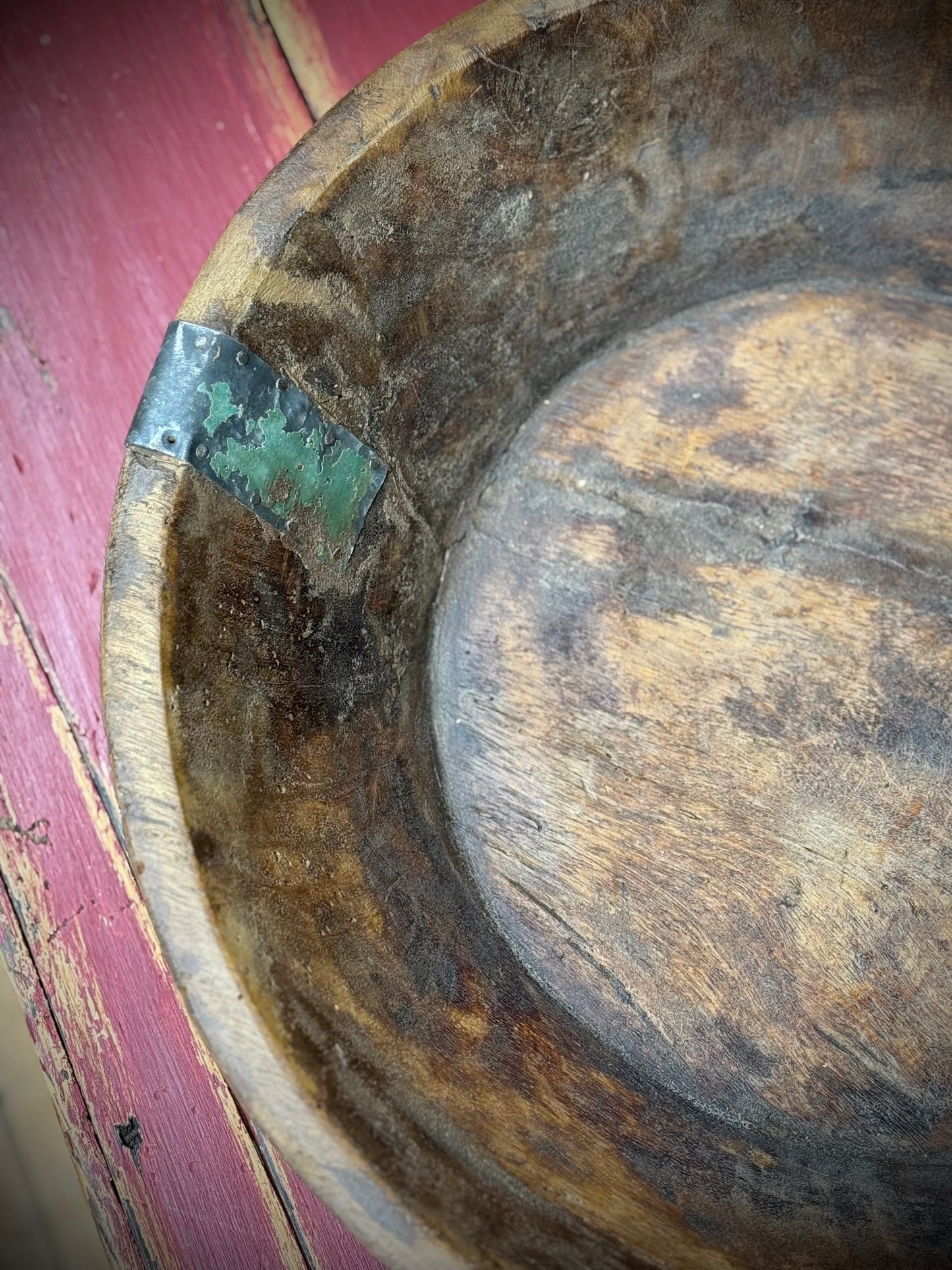 Rustic Wooden Parat Bowl / Fruit Bread Bowl / Centrepiece Sharing Antipasti / B