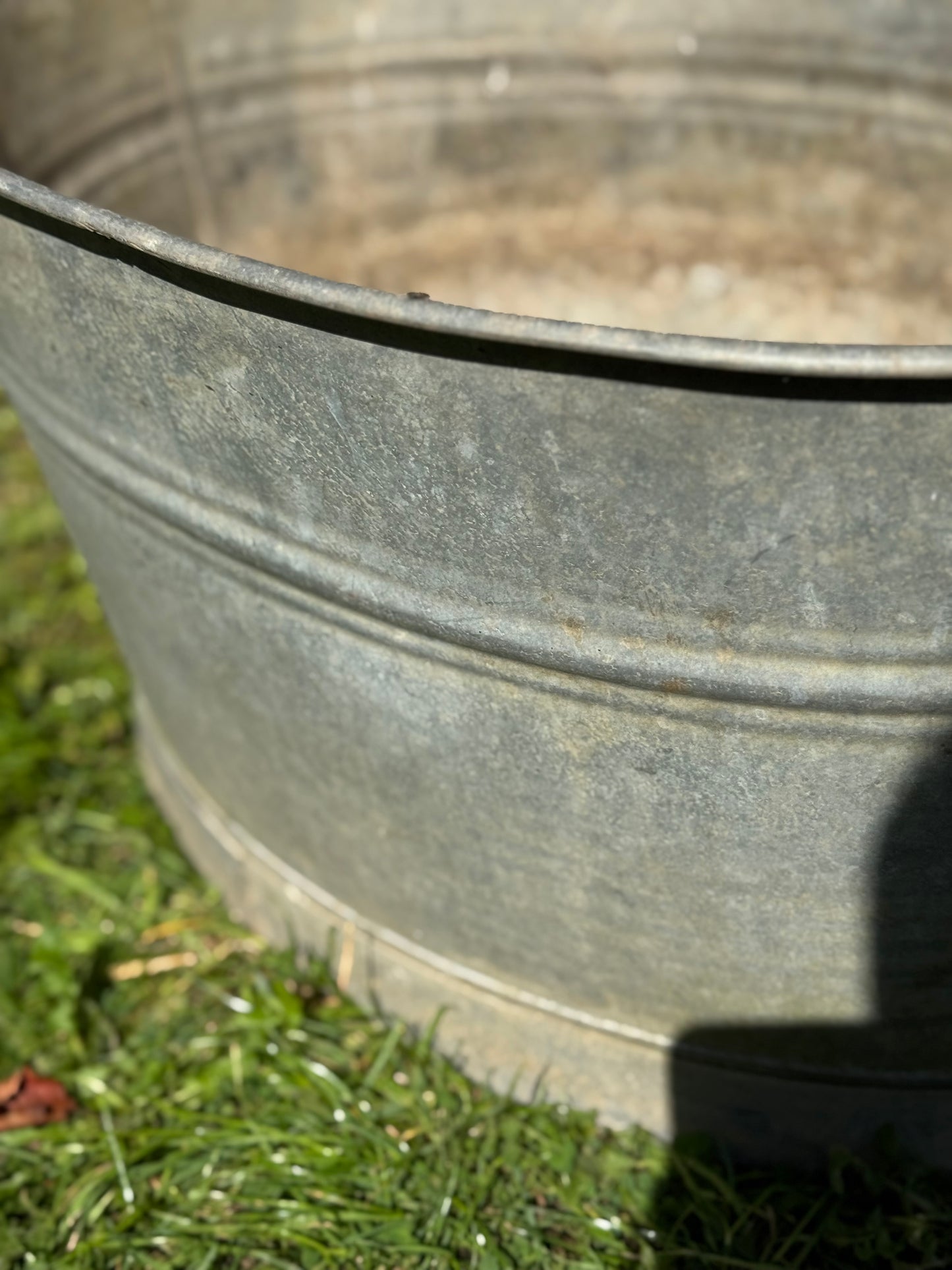 Vintage Galvanised Wash Tub Trough Planter / Lavender Planter Plant Pot A