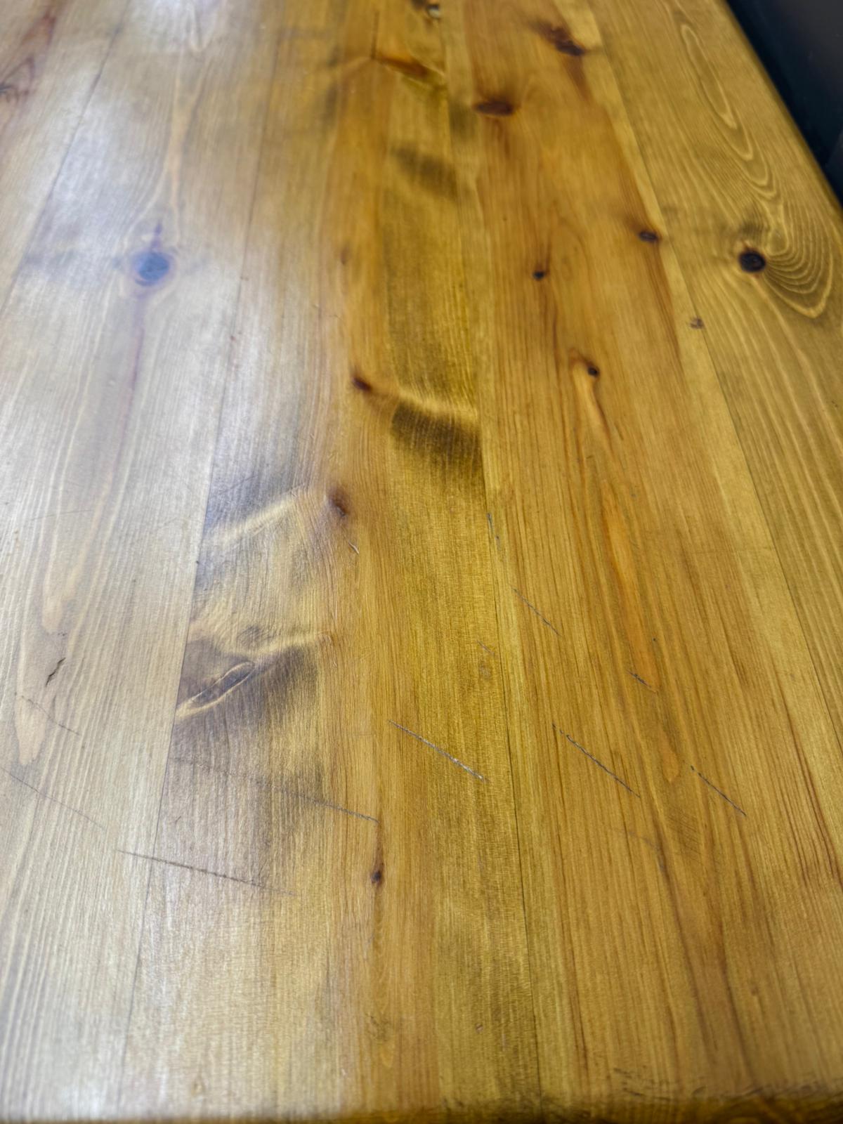 Large Vintage Pine Dining Table / Farmhouse Kitchen Table 6-8 Rustic Furniture