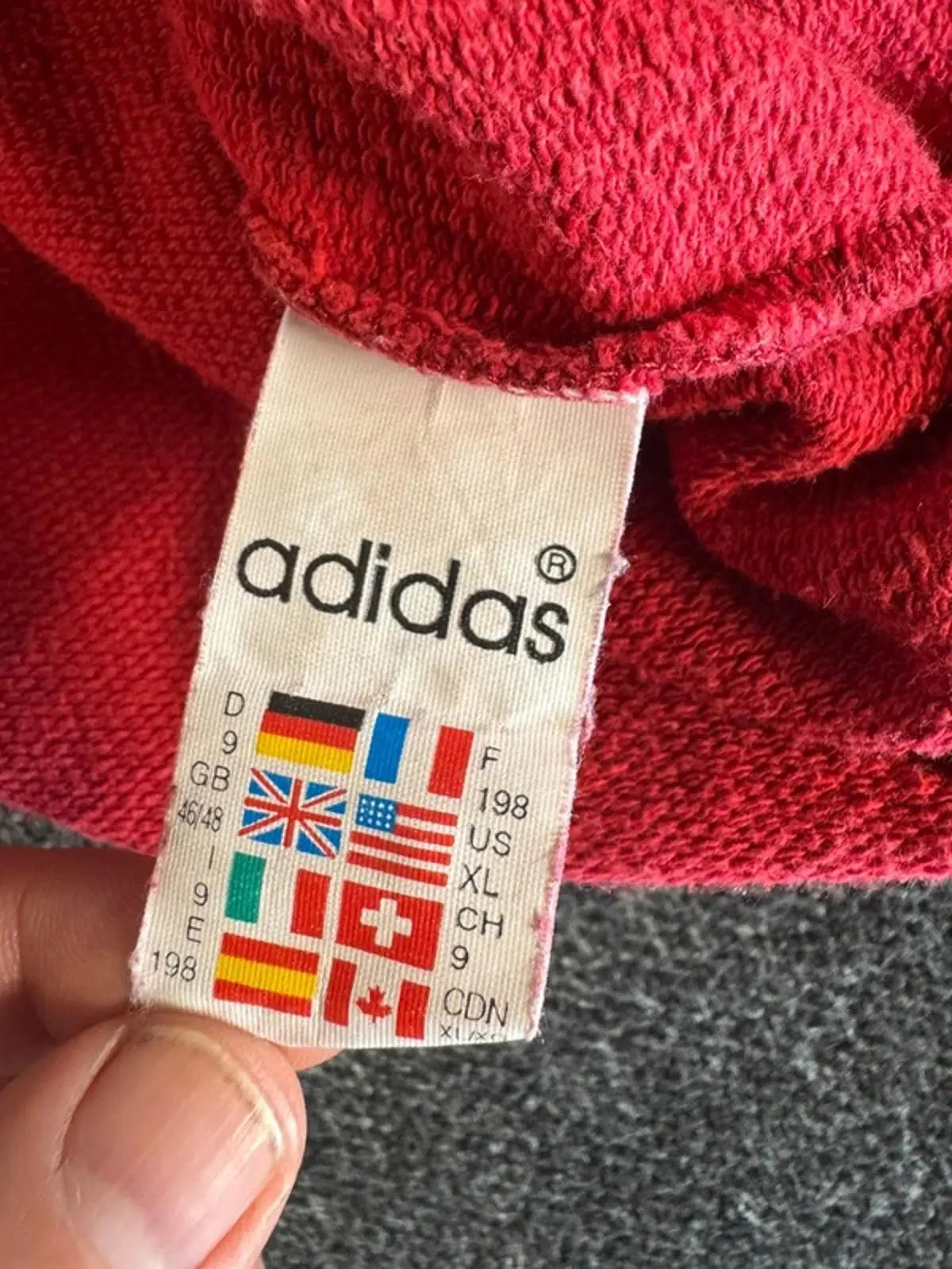Original late 1980s early 90s Vintage Adidas men’s jumper sweatshirt Top XL RUSTIC WAREHOUSE NORFOLK