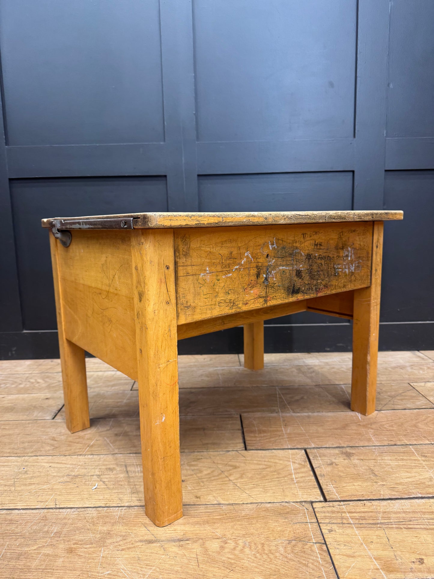 Vintage School Desk / Rustic Coffee Table / Bedside Table / Occasional Table C