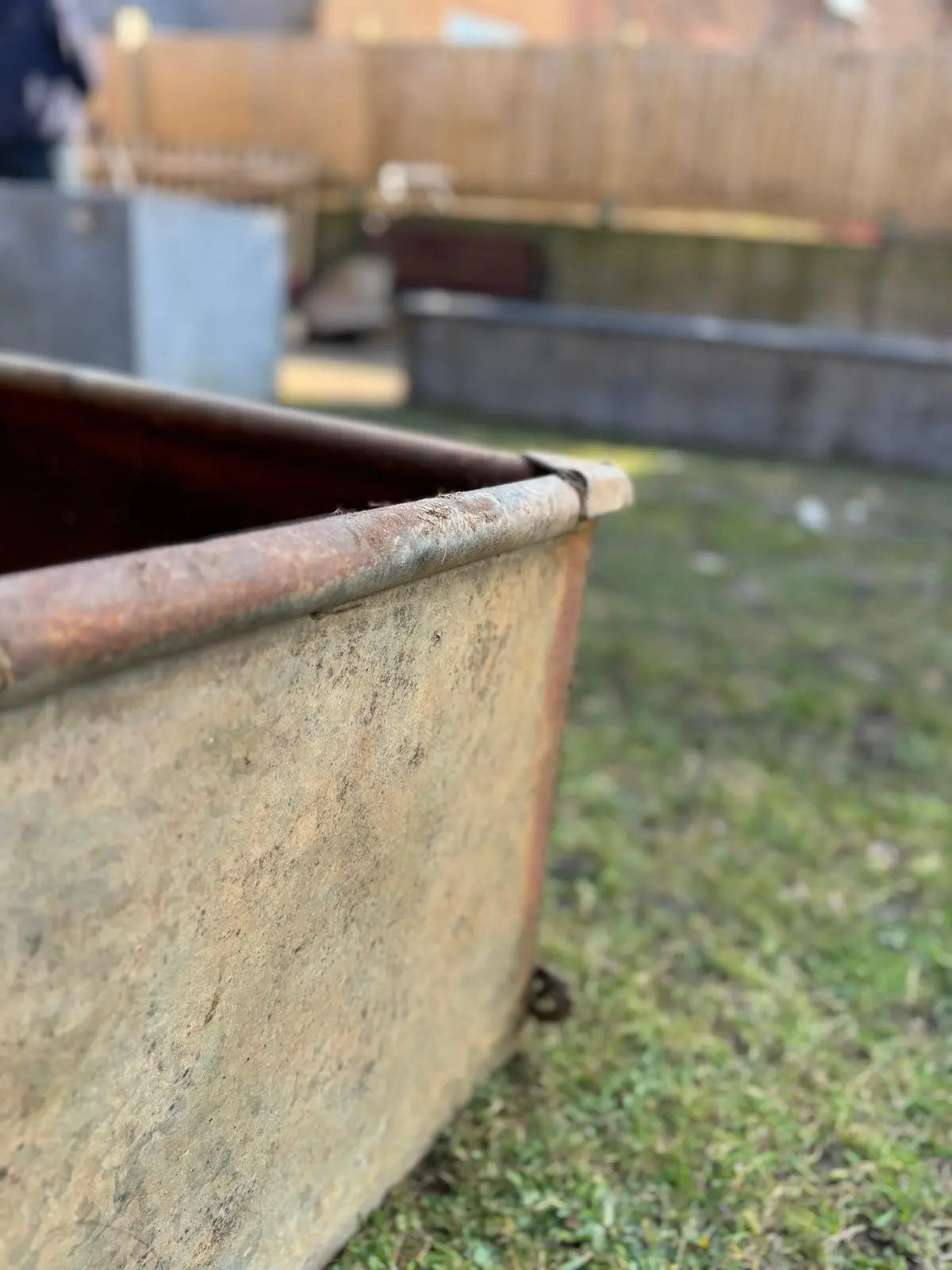 Reclaimed Galvanised Trough Planter / Raised Bed Plant Tree Shrub Herb Pot CC RUSTIC WAREHOUSE NORFOLK