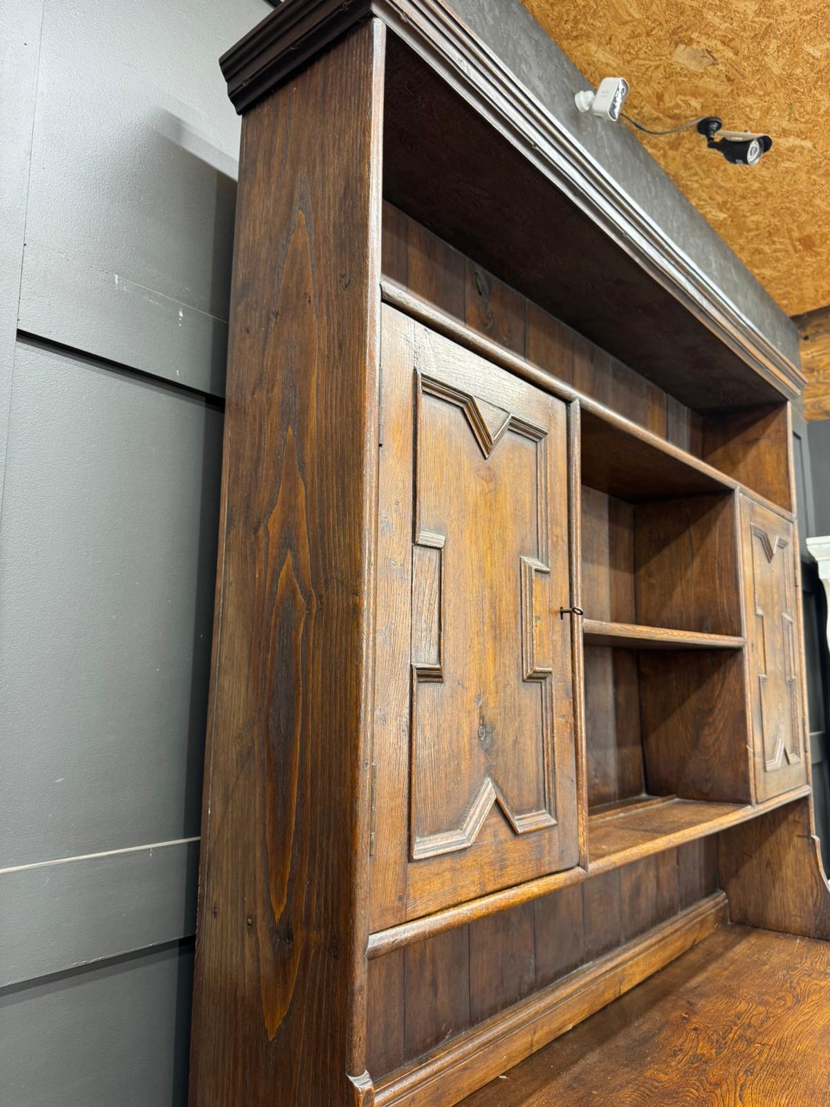 Vintage Oak Welsh Dresser / Large Kitchen Cupboard / Titchmarsh & Goodwin