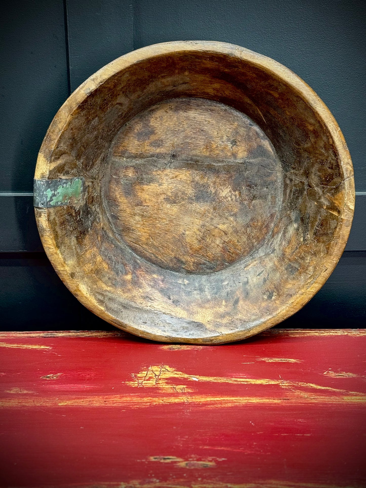 Rustic Wooden Parat Bowl / Fruit Bread Bowl / Centrepiece Sharing Antipasti / B