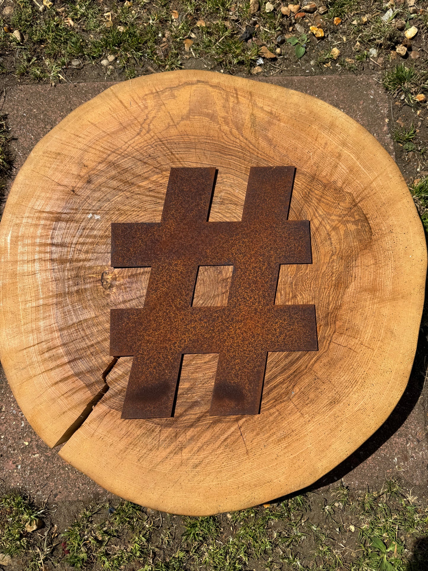 12" Rusty Fat Font Metal Letters A-Z 0-9.