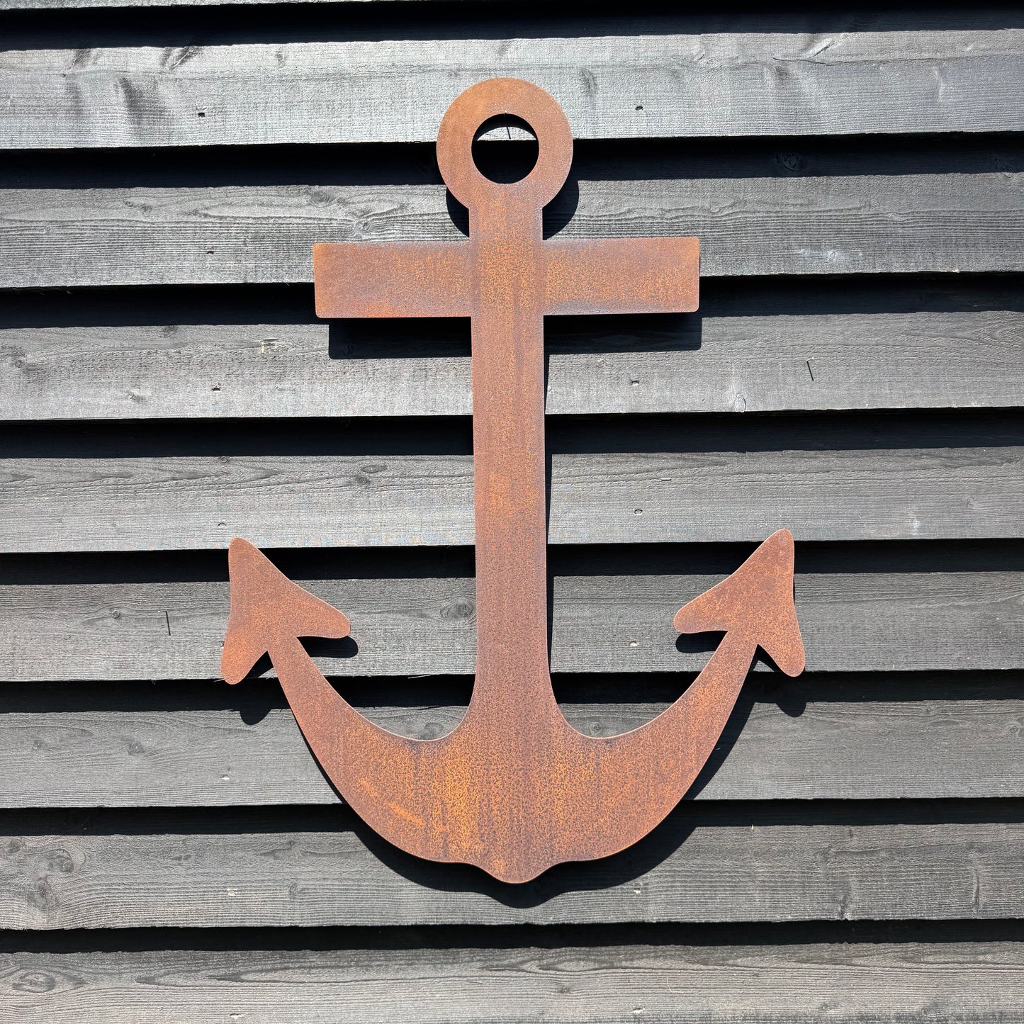 Large Rusty Metal Anchor Wall Decoration